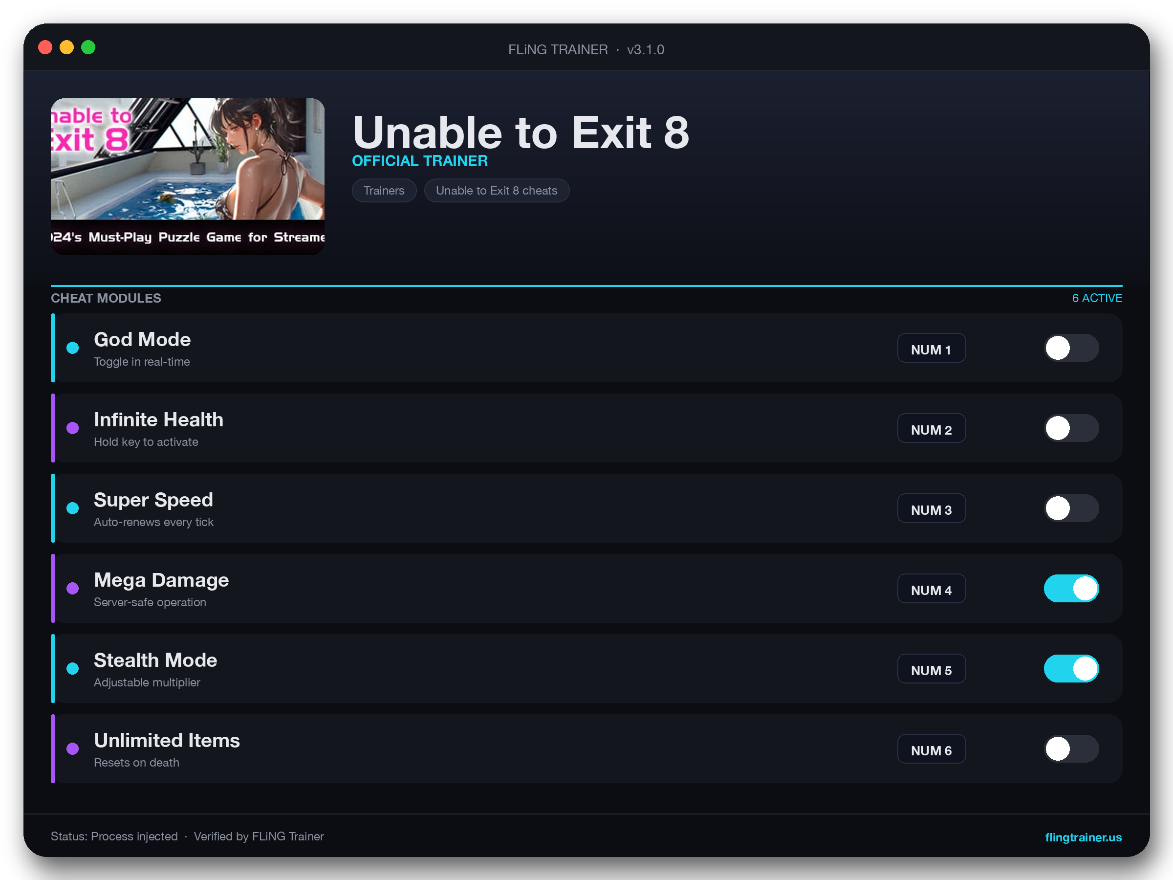 Unable to Exit 8 Trainer interface