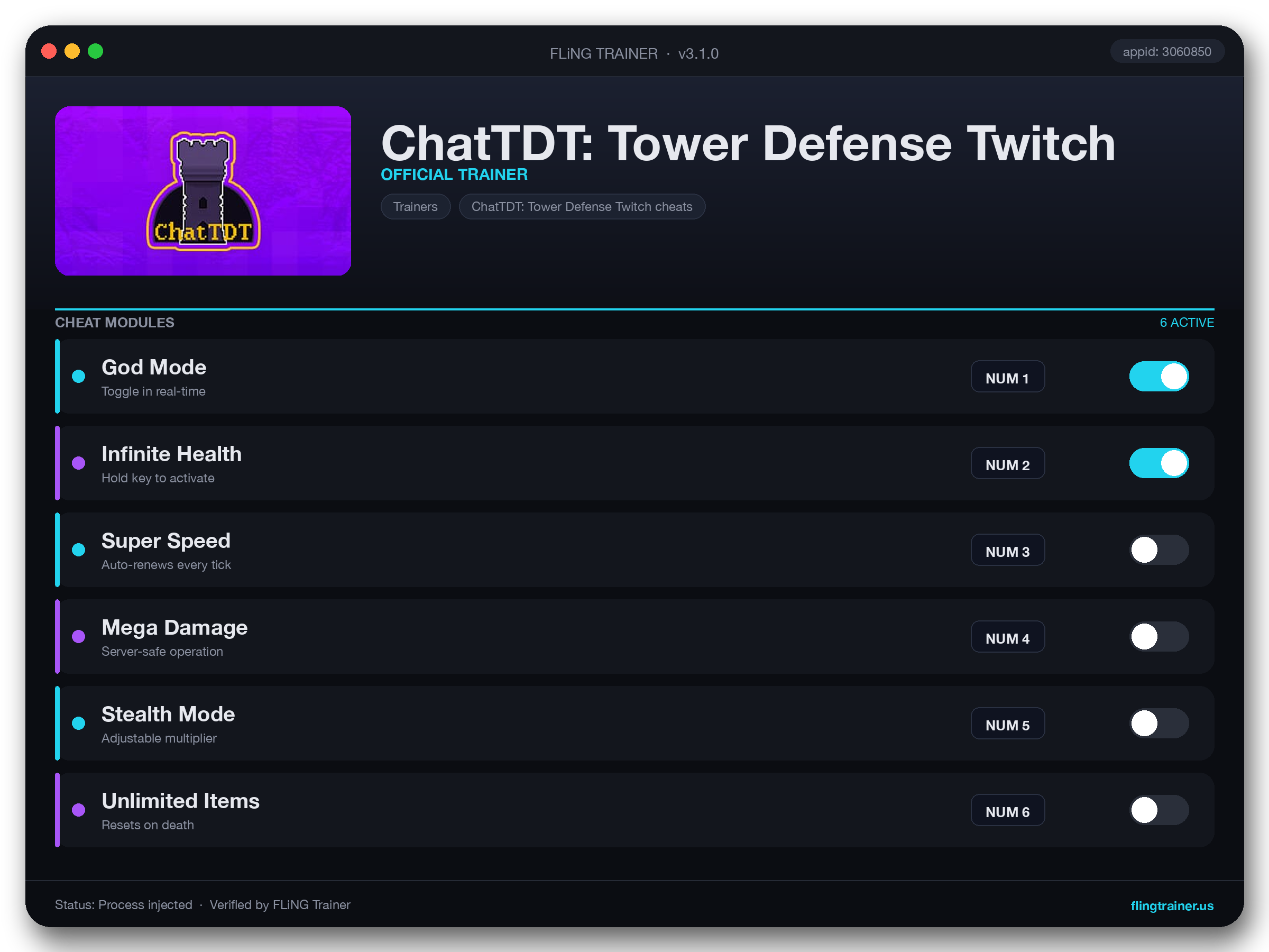 ChatTDT: Tower Defense Twitch Trainer interface