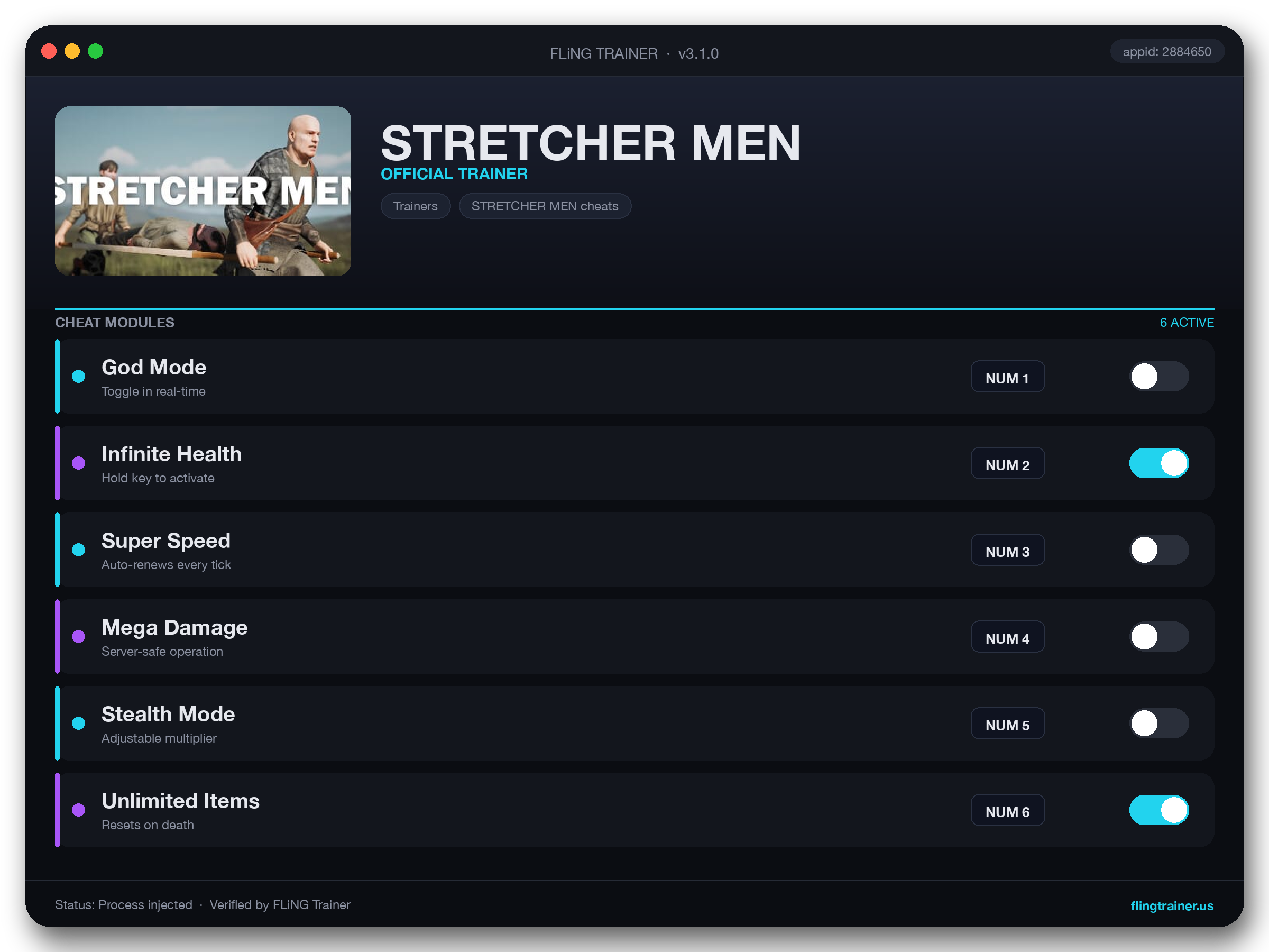 STRETCHER MEN Trainer interface