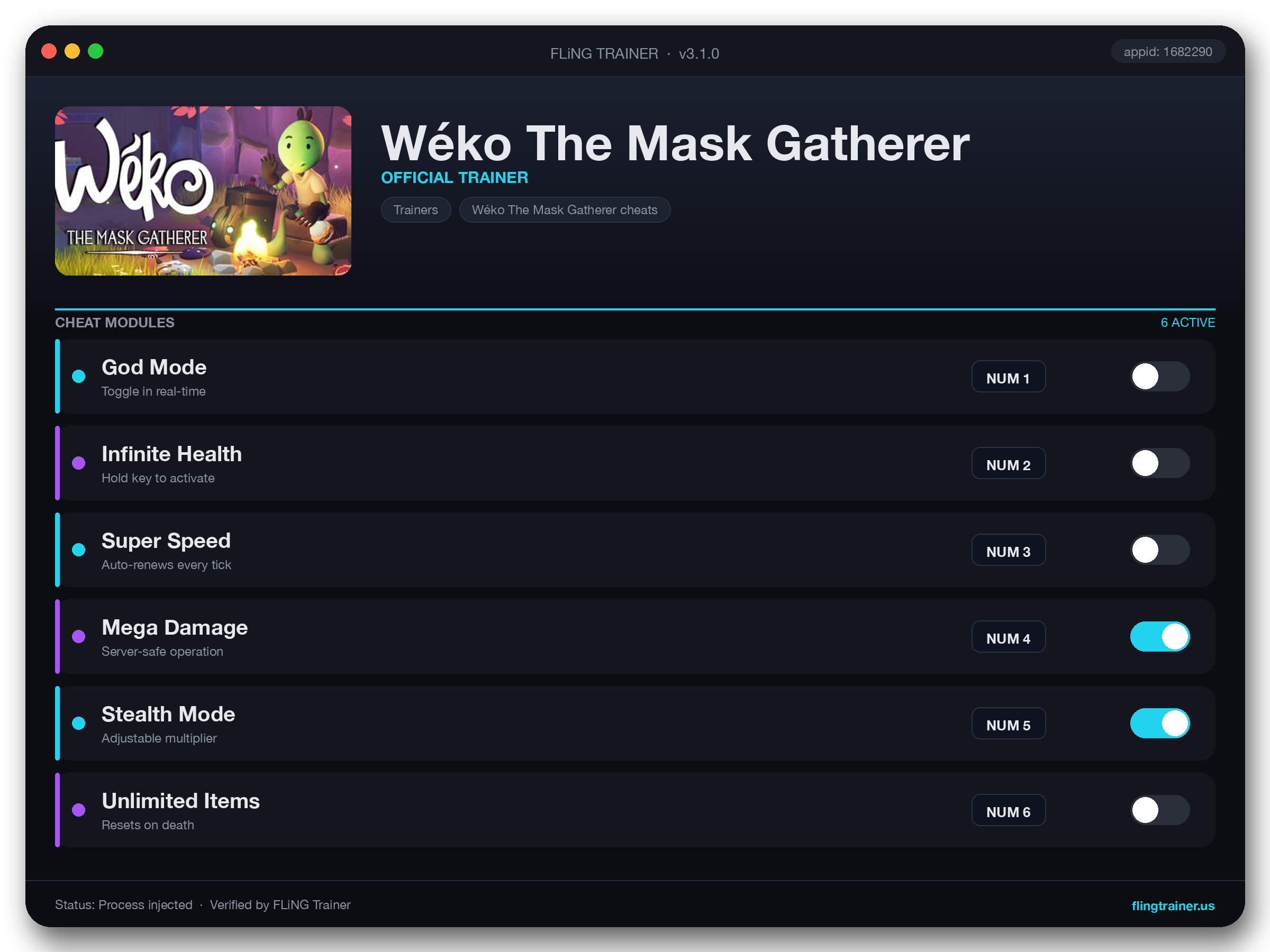 Wéko The Mask Gatherer Trainer interface