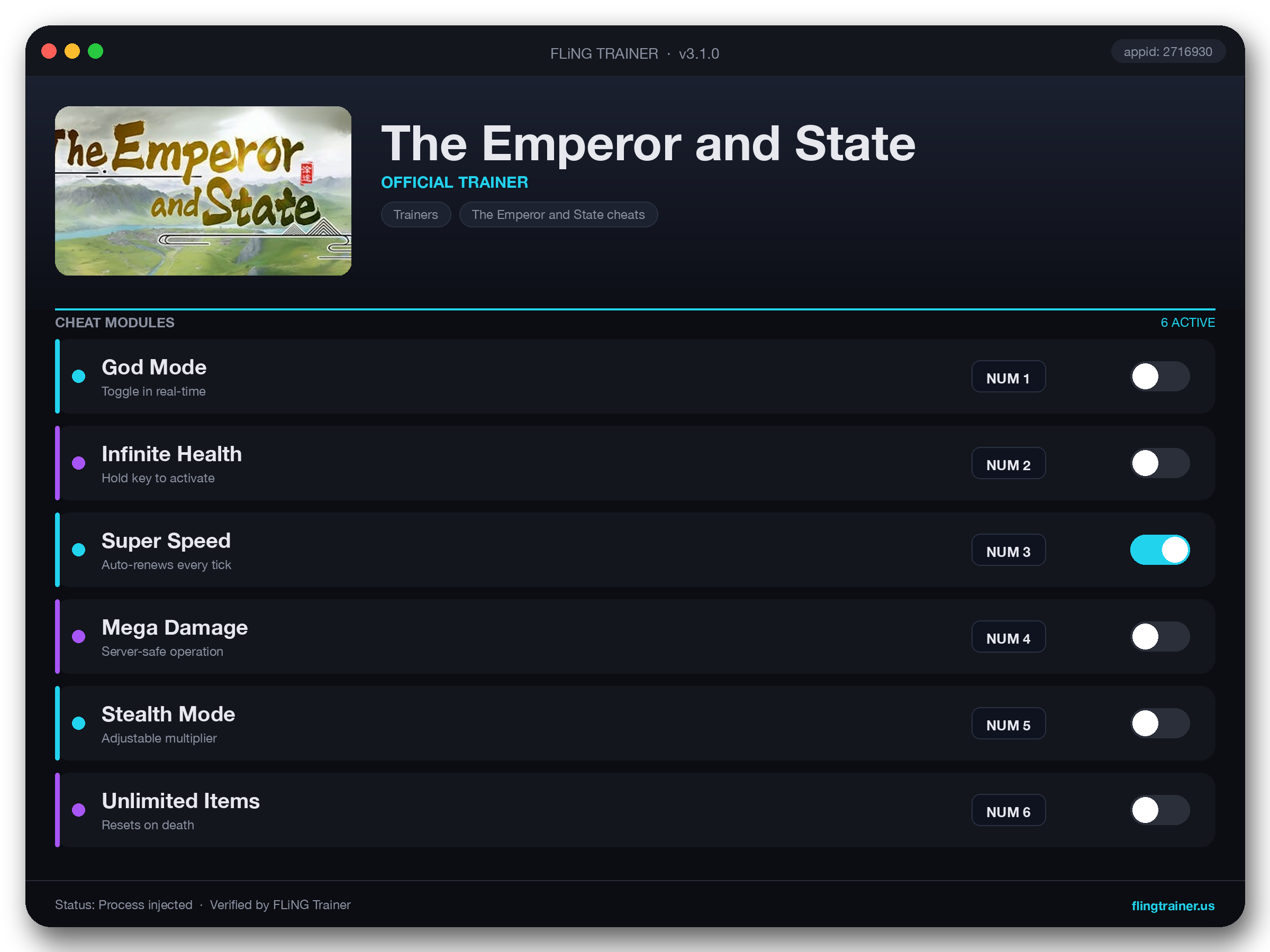 The Emperor and State Trainer interface