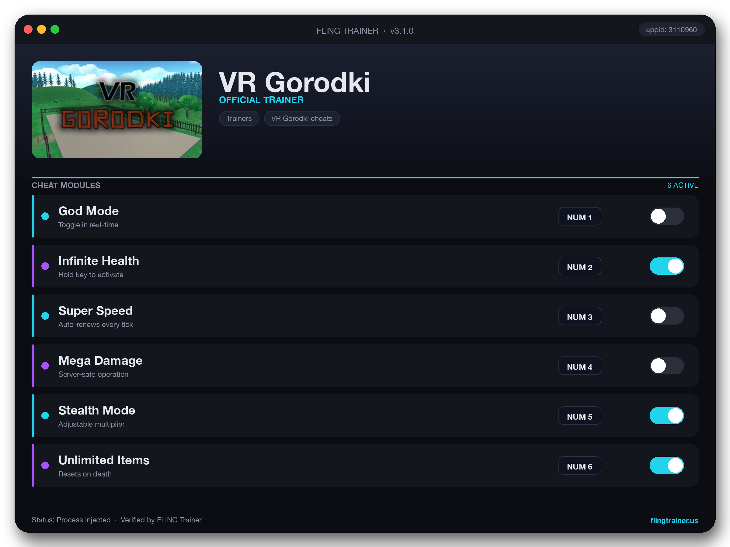 VR Gorodki Trainer interface