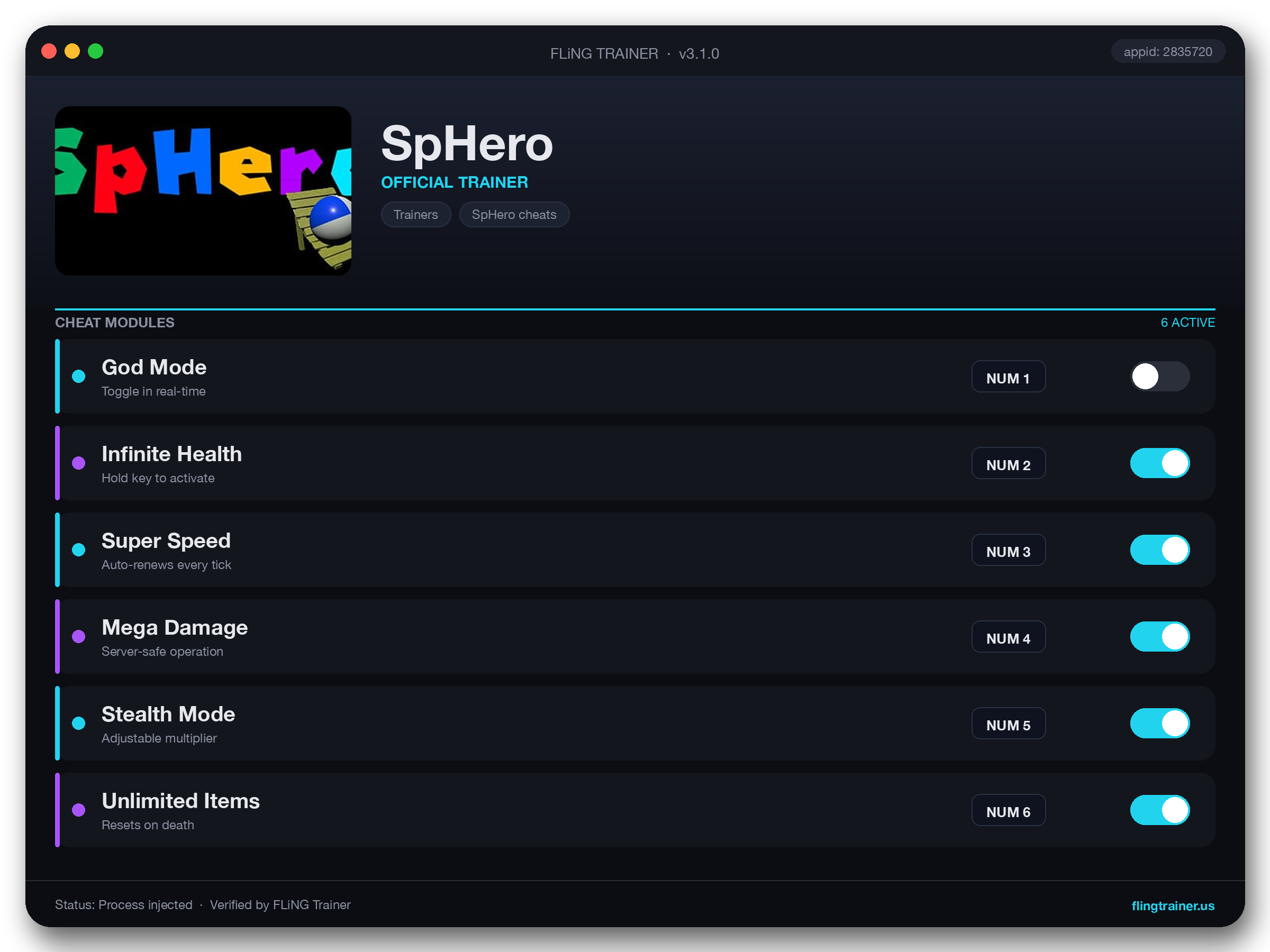 SpHero Trainer interface