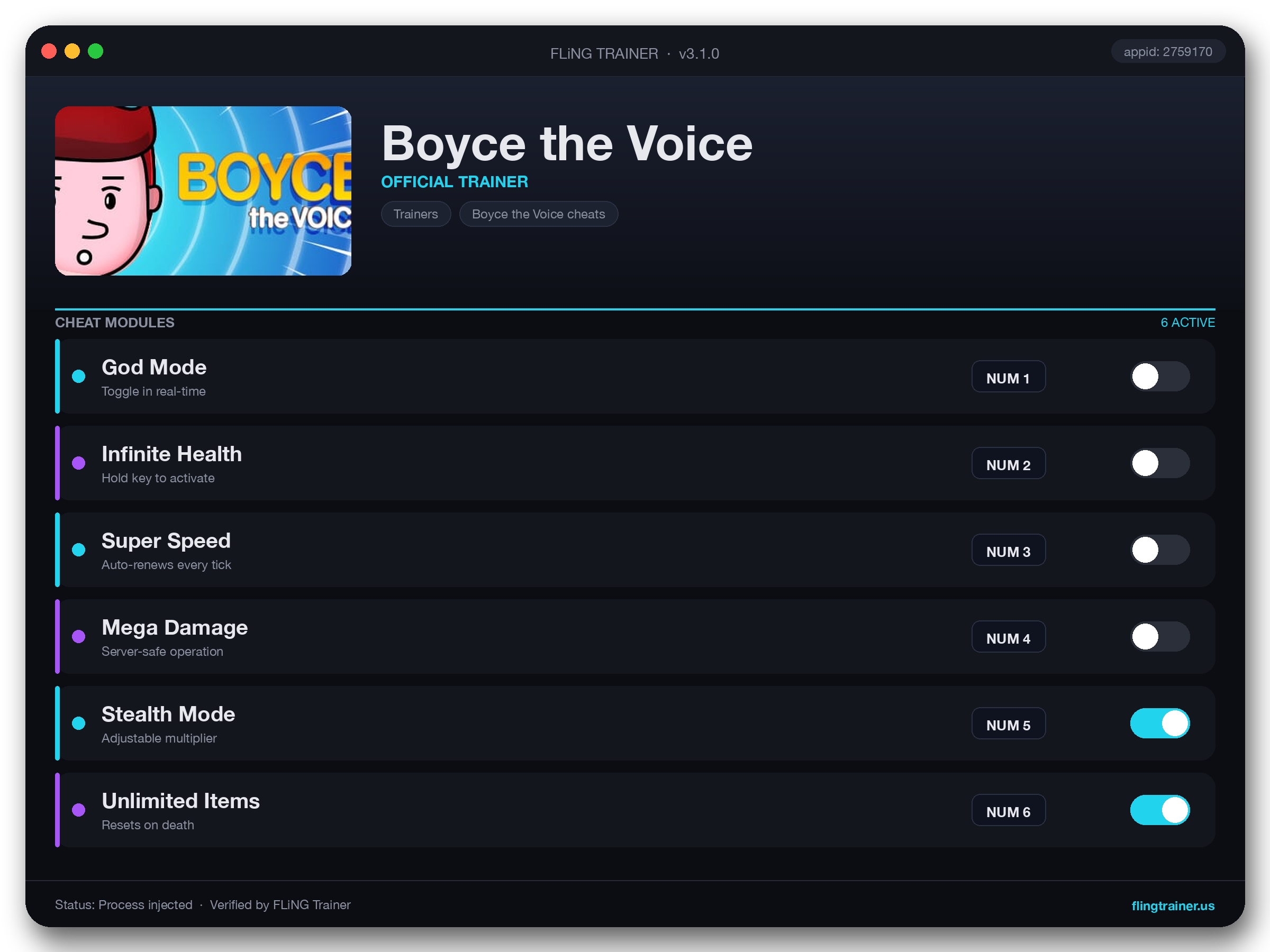 Boyce the Voice Trainer interface