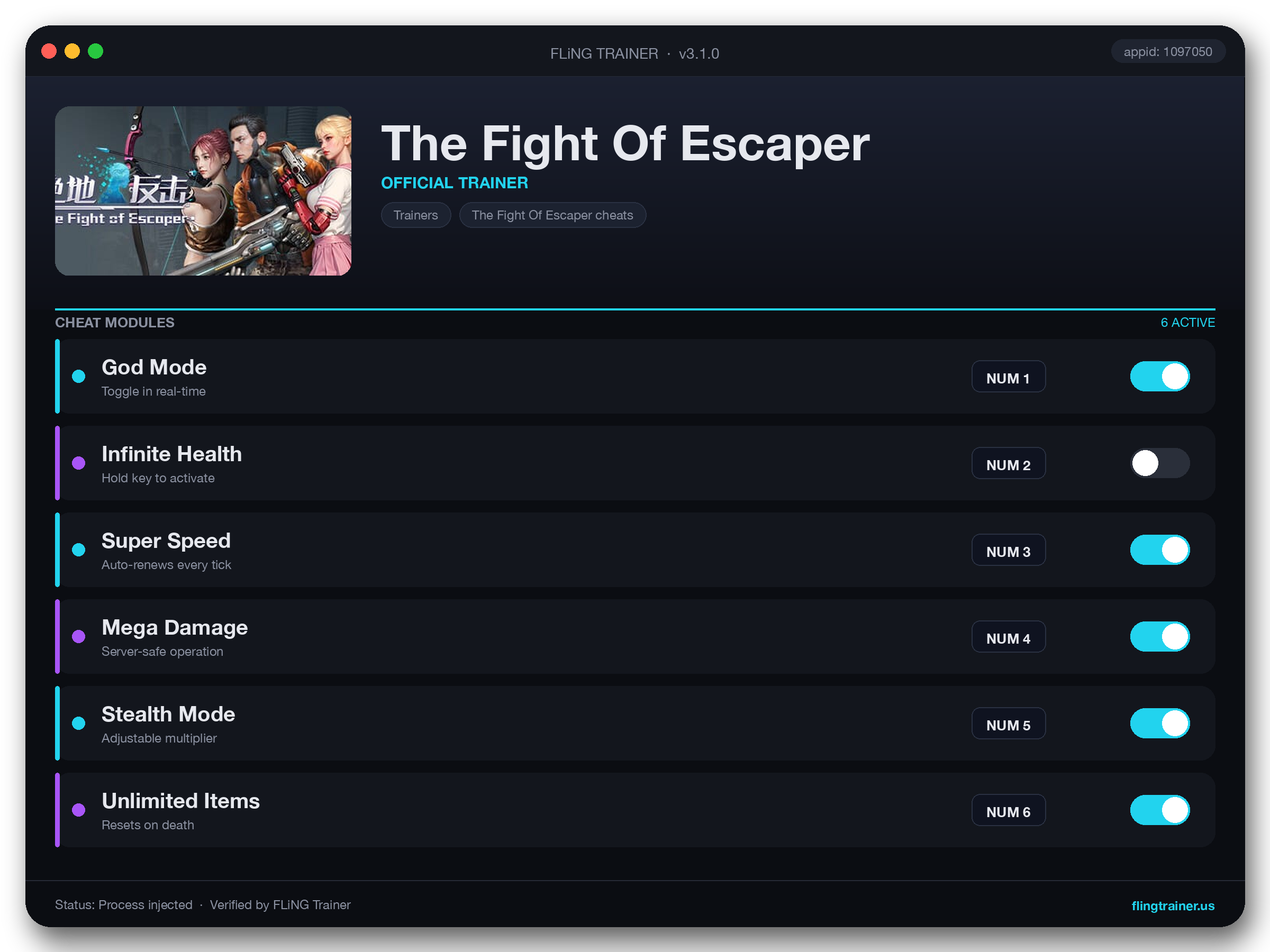 The Fight Of Escaper Trainer interface