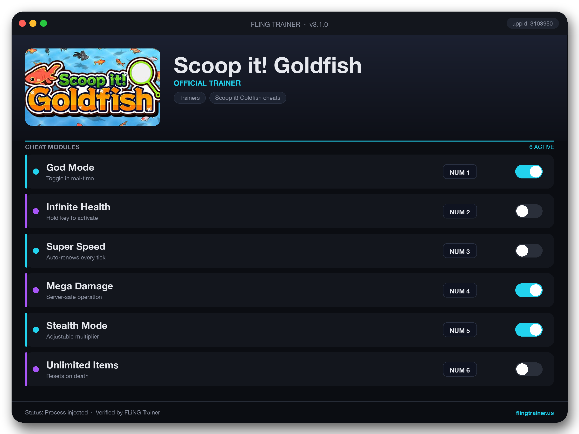 Scoop it! Goldfish Trainer interface