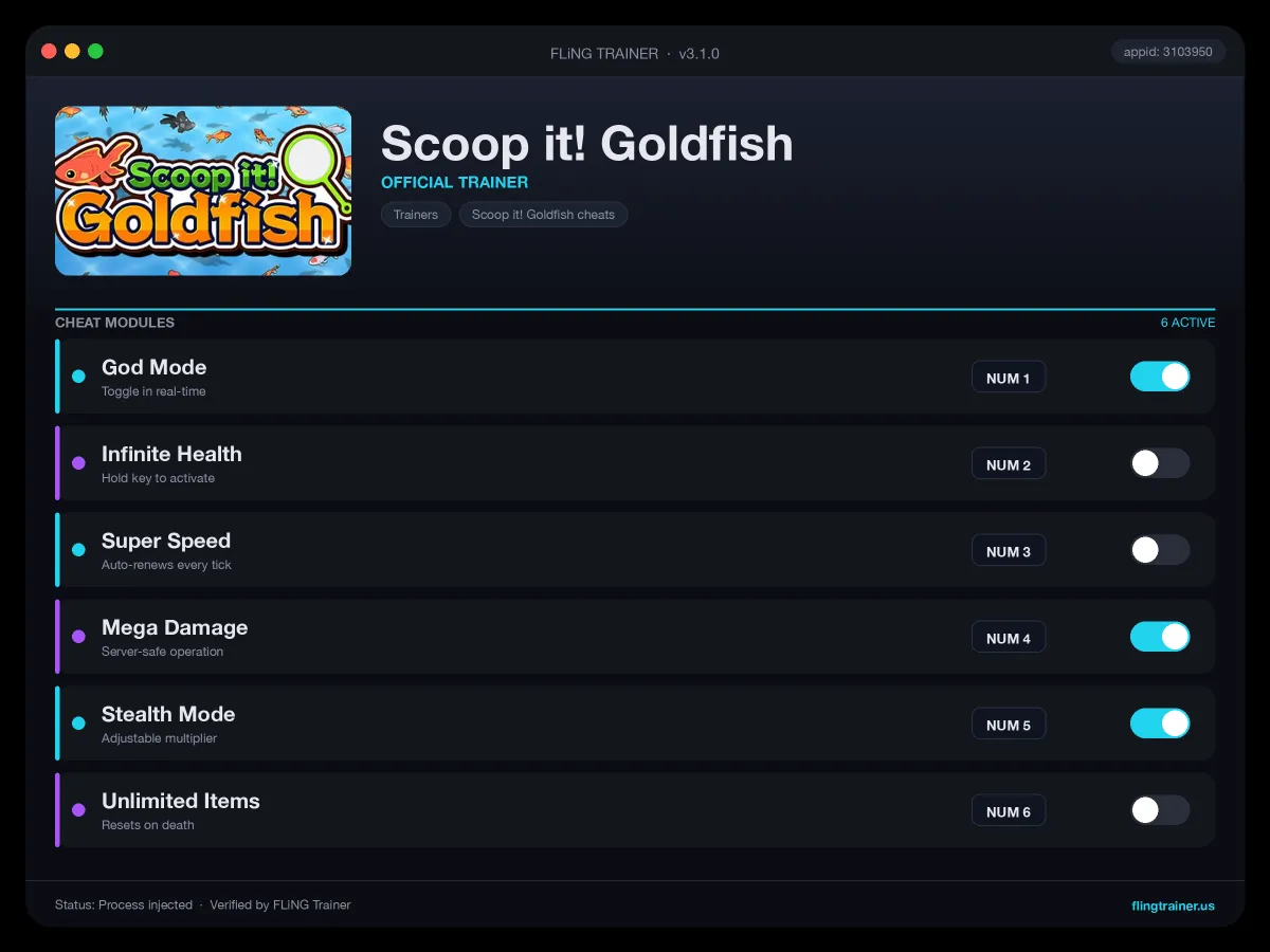 Scoop it! Goldfish Trainer interface