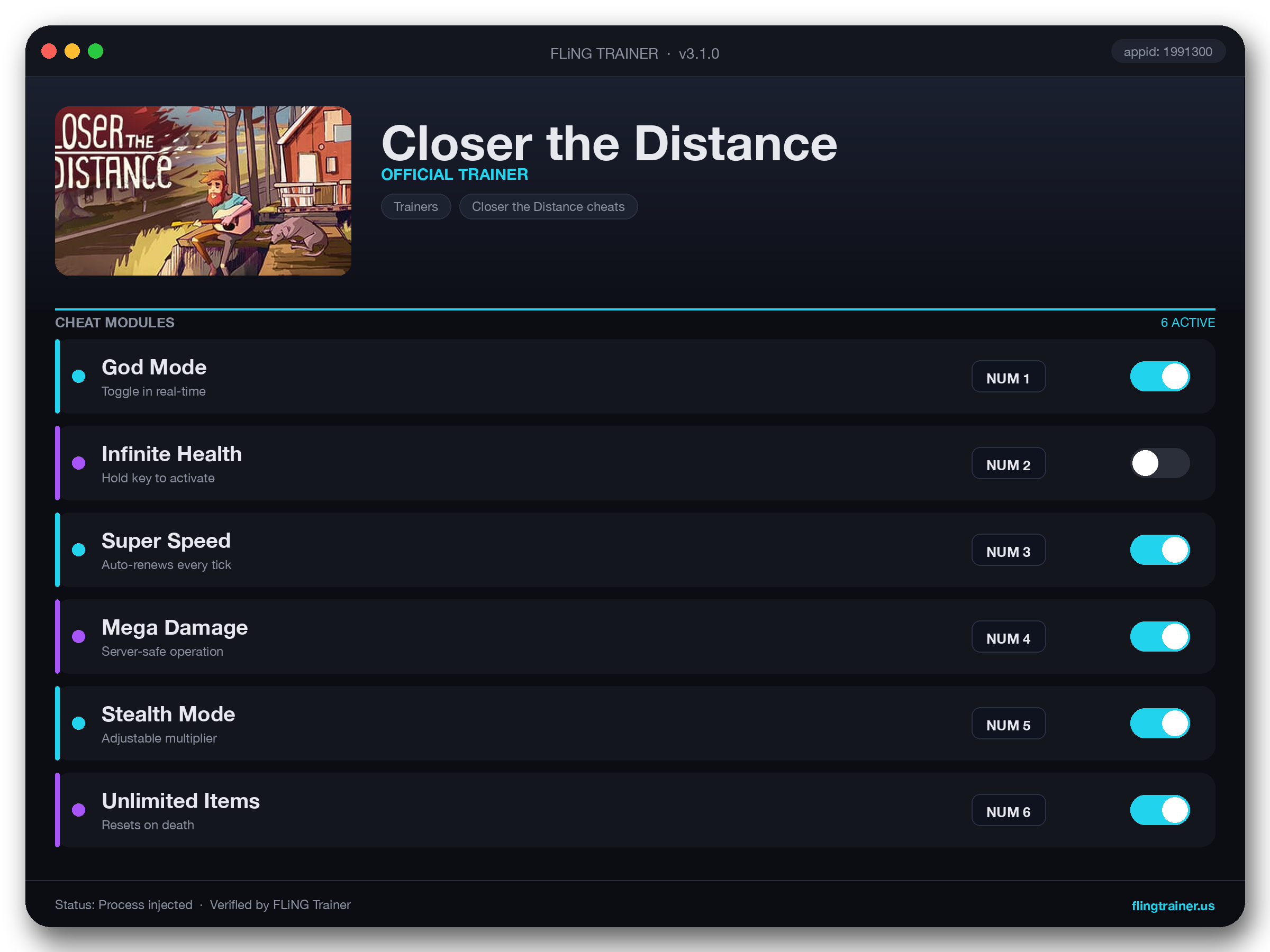 Closer the Distance Trainer interface