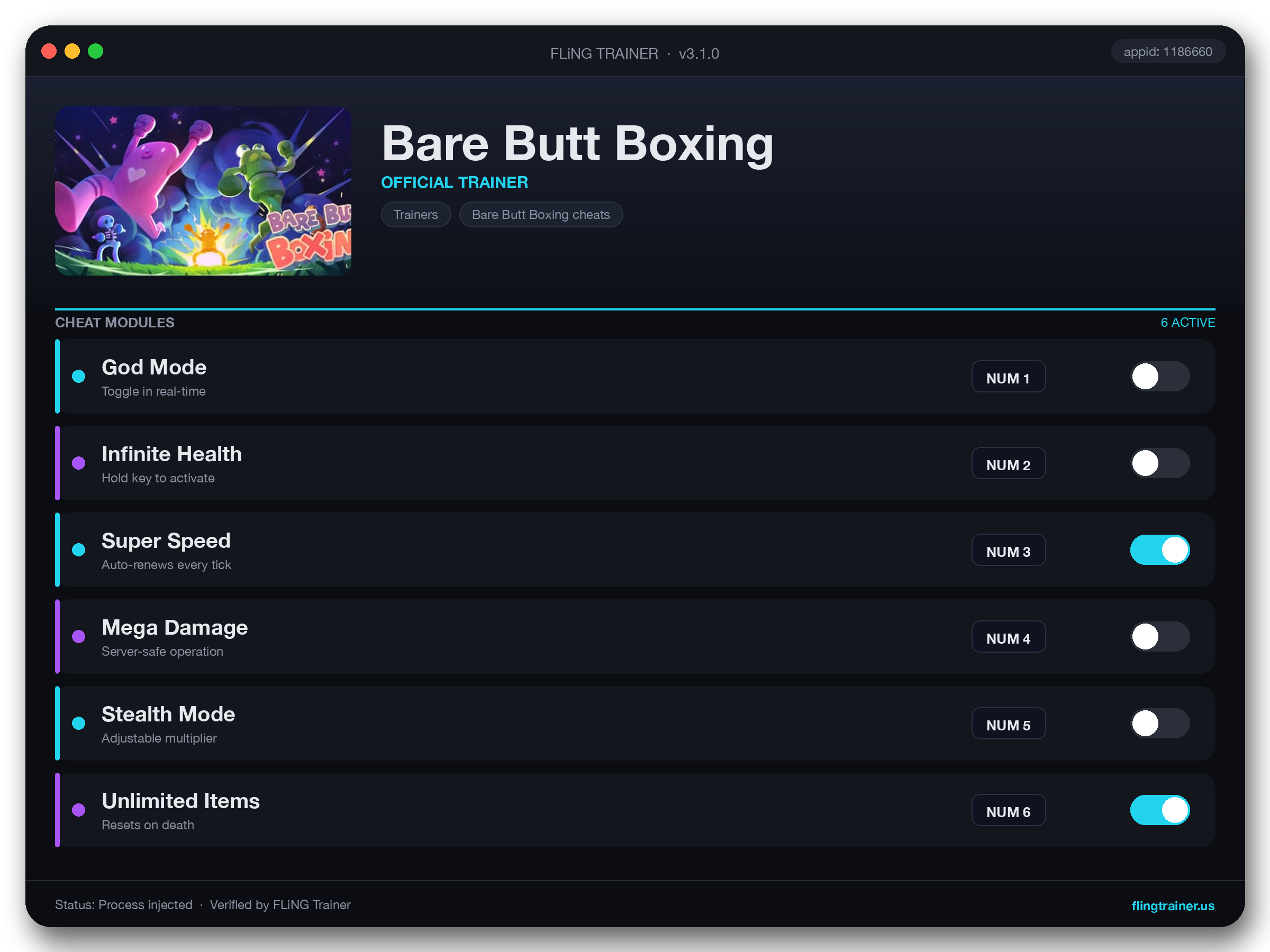 Bare Butt Boxing Trainer interface