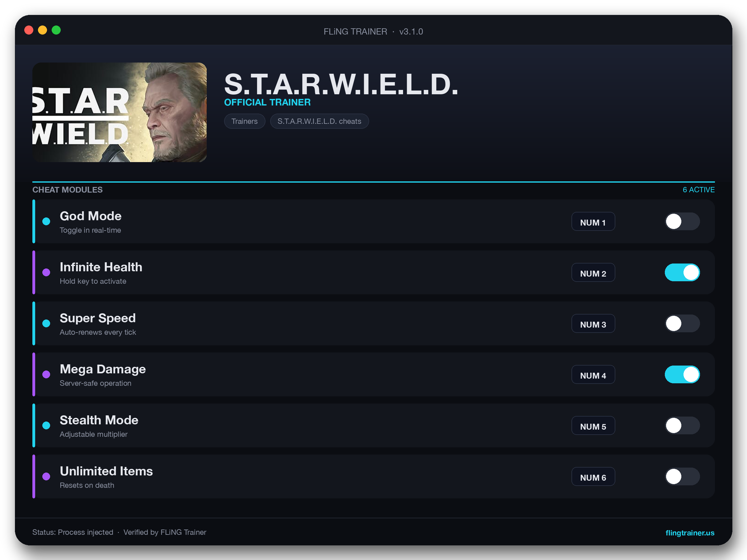 S.T.A.R.W.I.E.L.D. Trainer interface