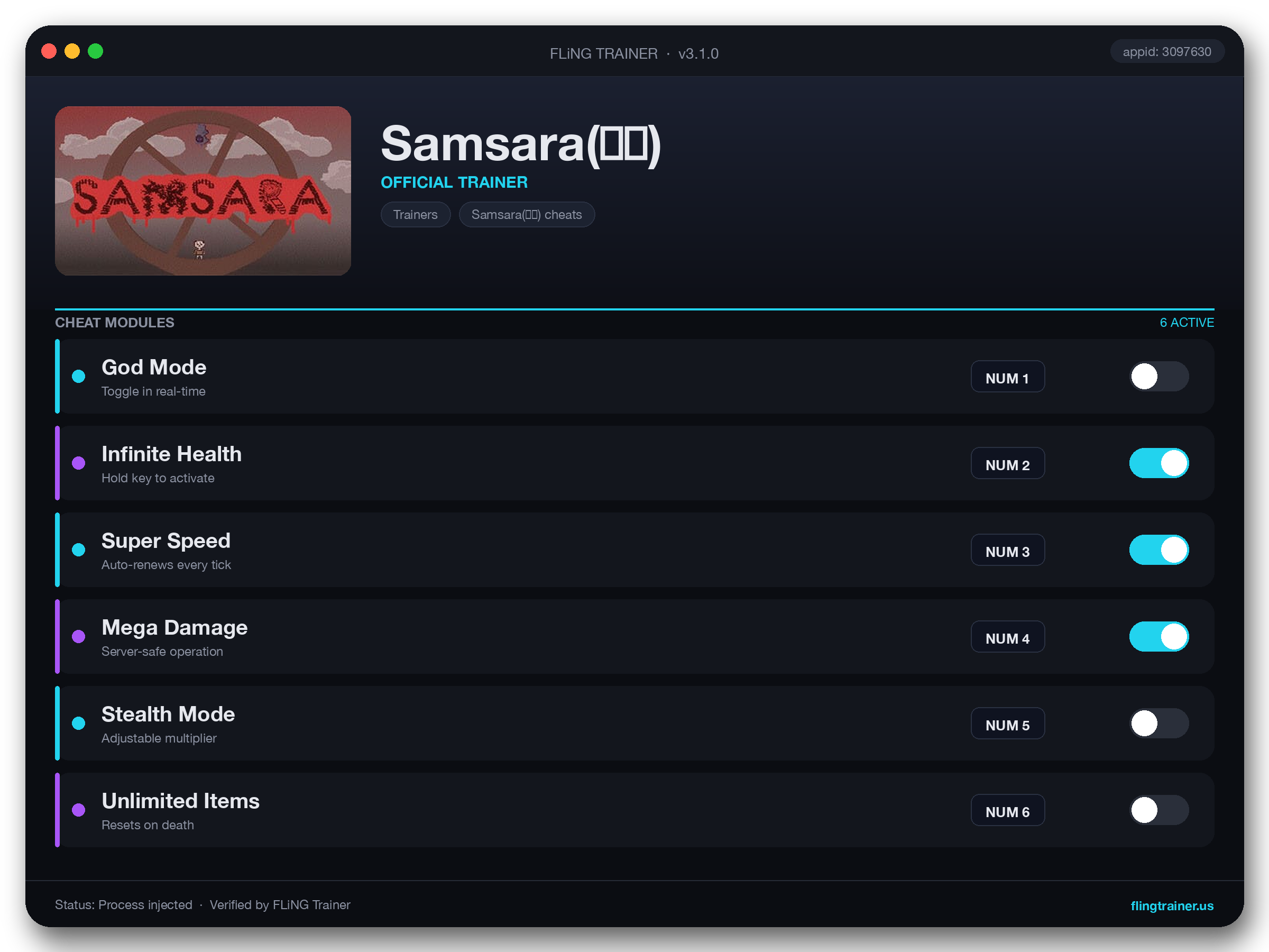 Samsara(윤회) Trainer interface