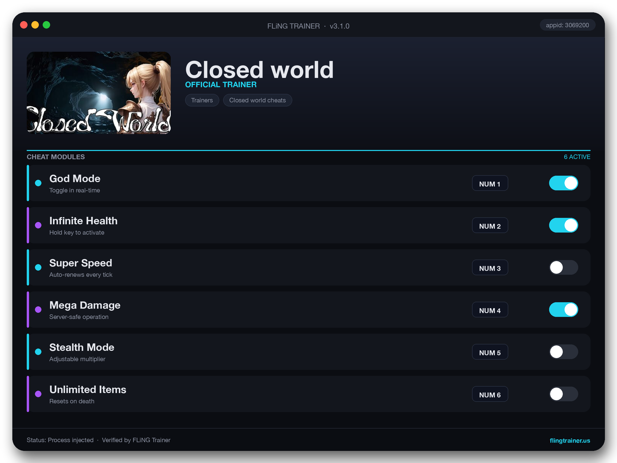 Closed world Trainer interface
