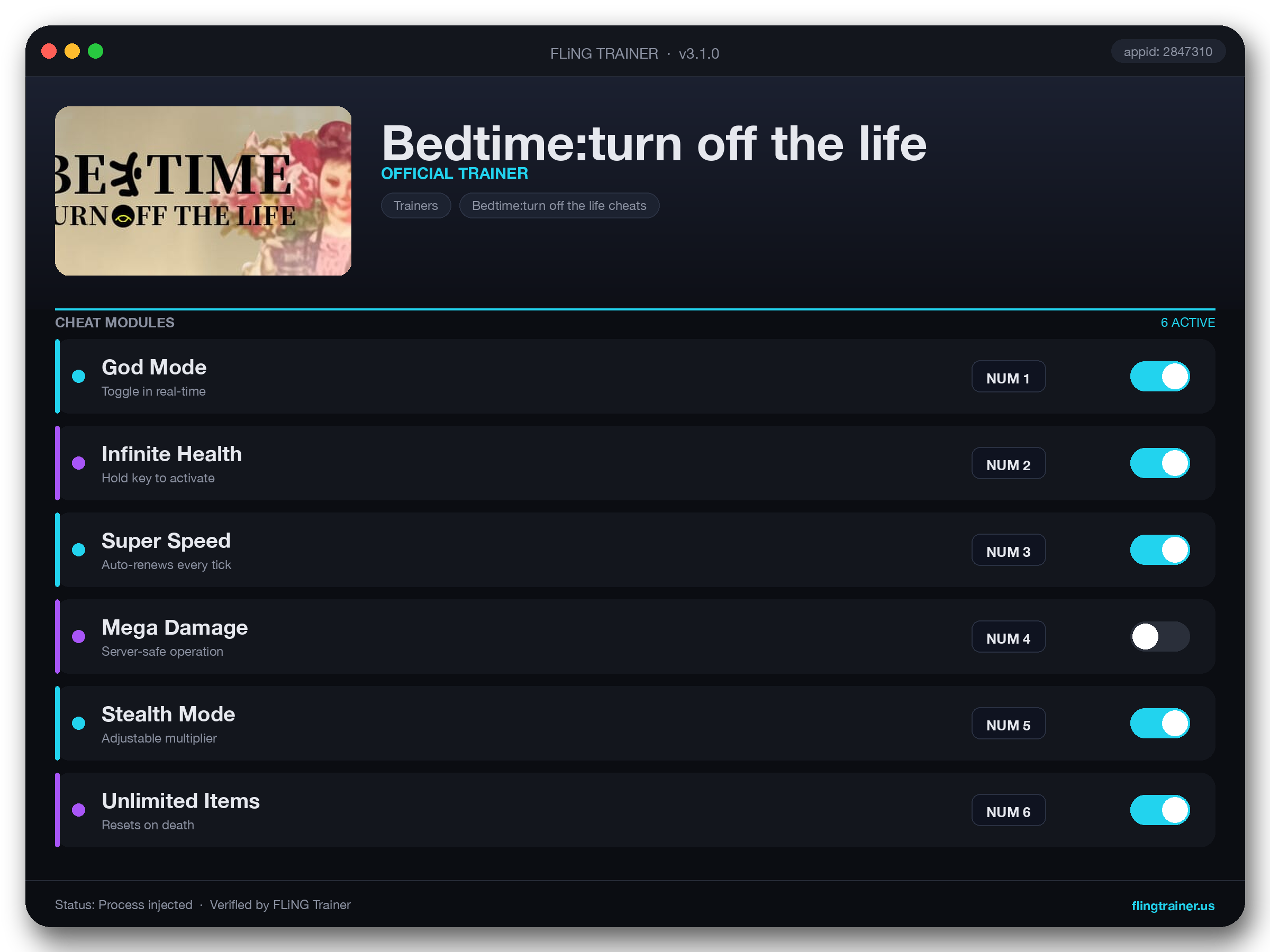 Bedtime:turn off the life Trainer interface