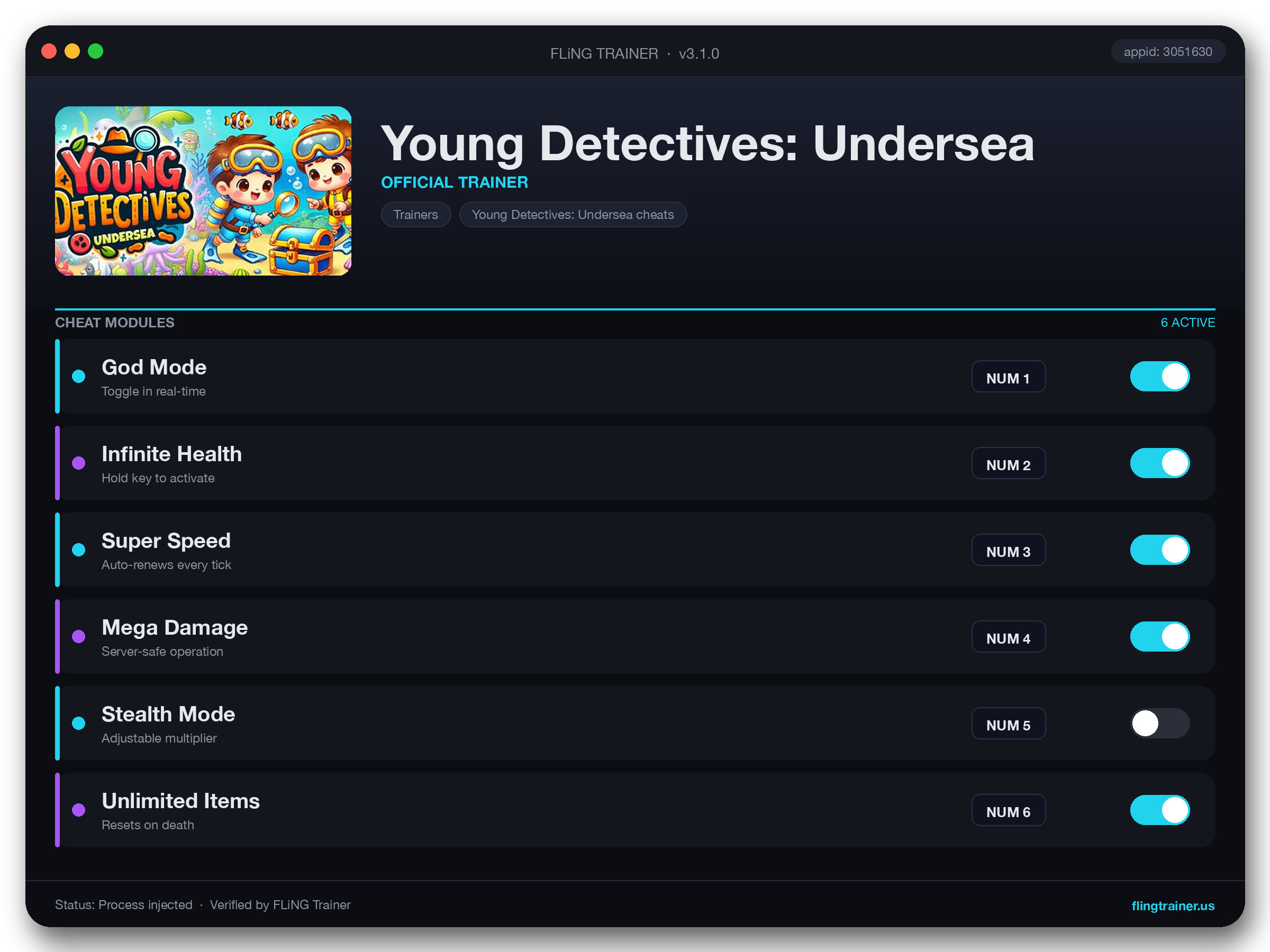 Young Detectives: Undersea Trainer interface
