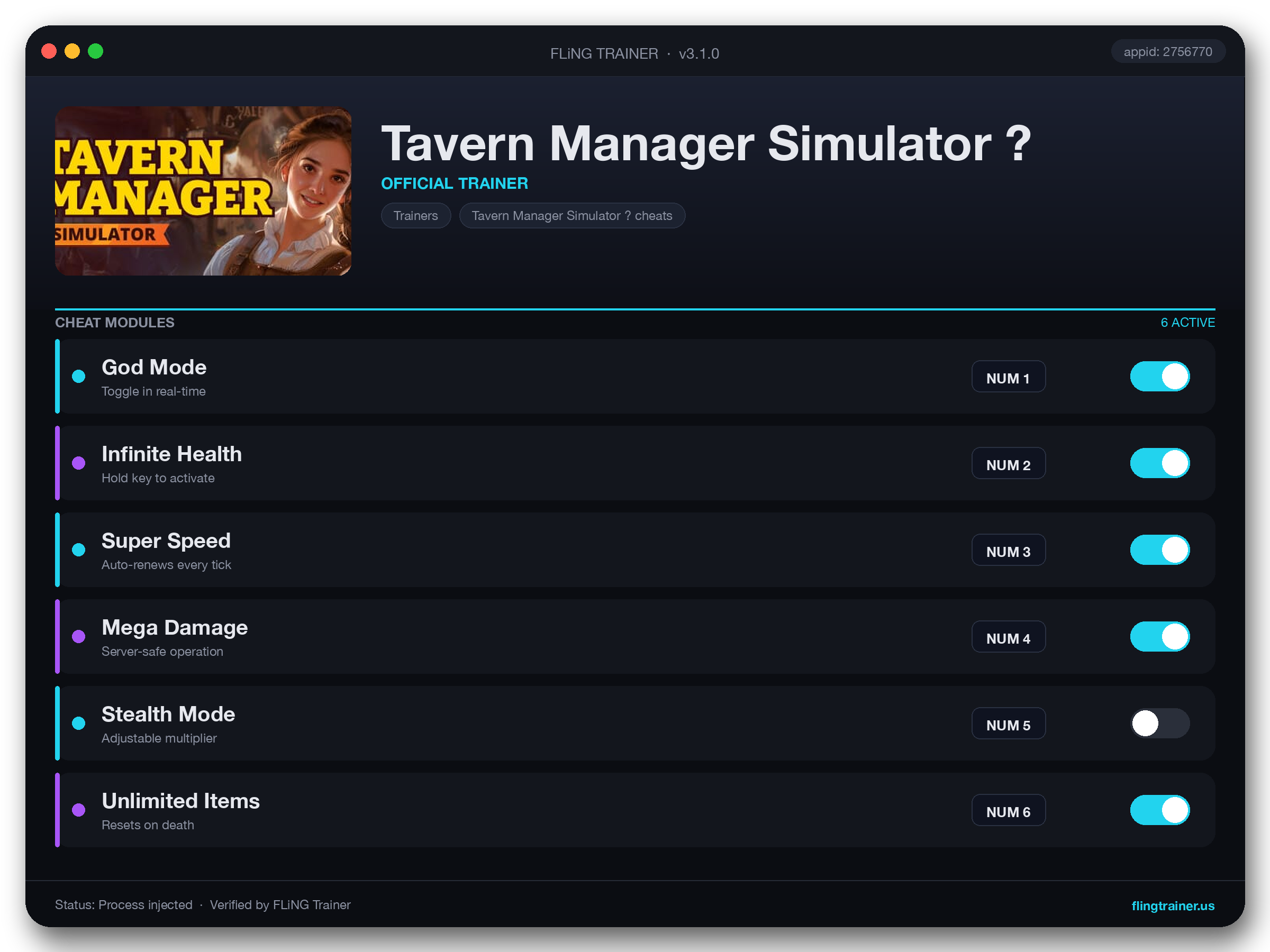 Tavern Manager Simulator ? Trainer interface