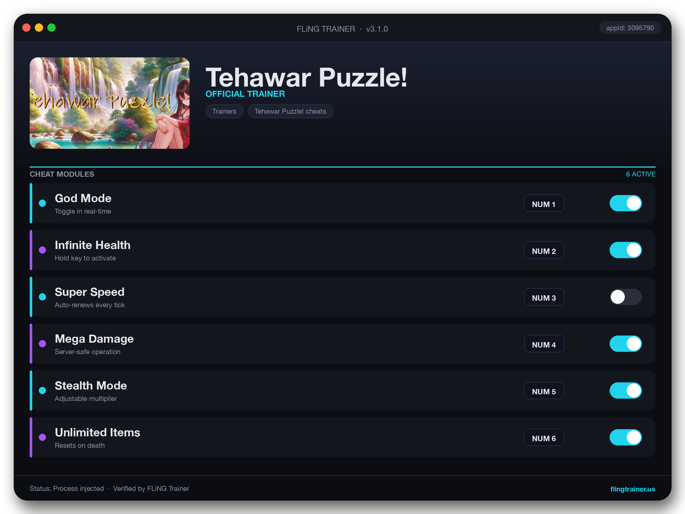 Tehawar Puzzle! Trainer interface