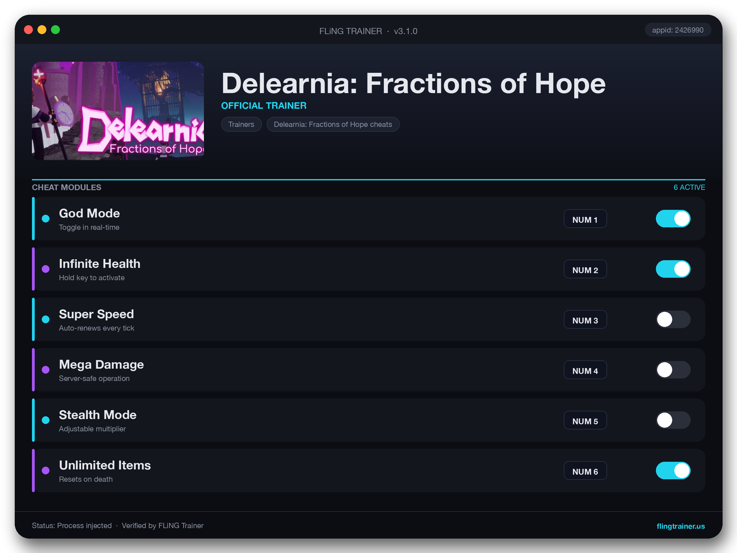 Delearnia: Fractions of Hope Trainer interface