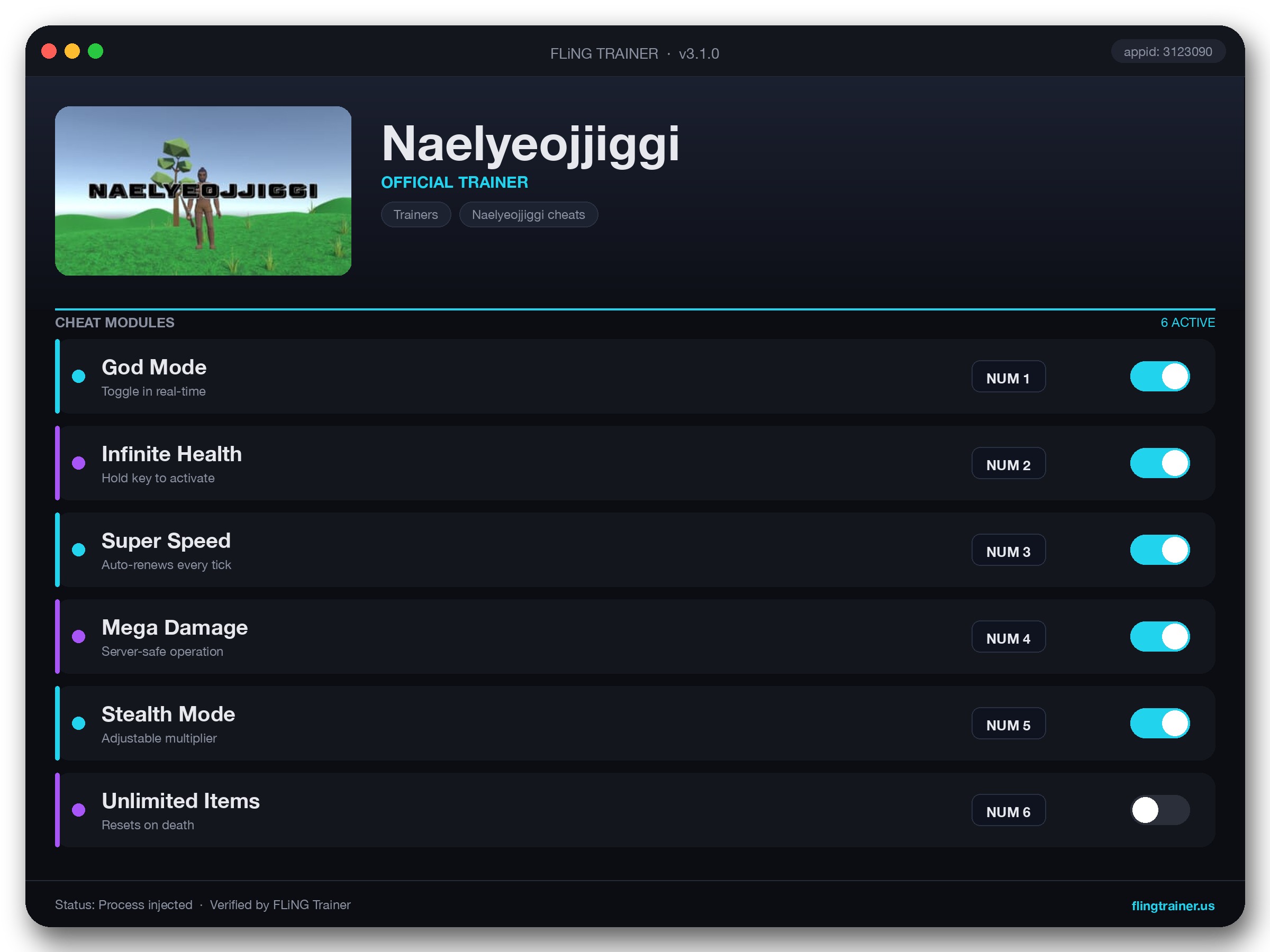 Naelyeojjiggi Trainer interface