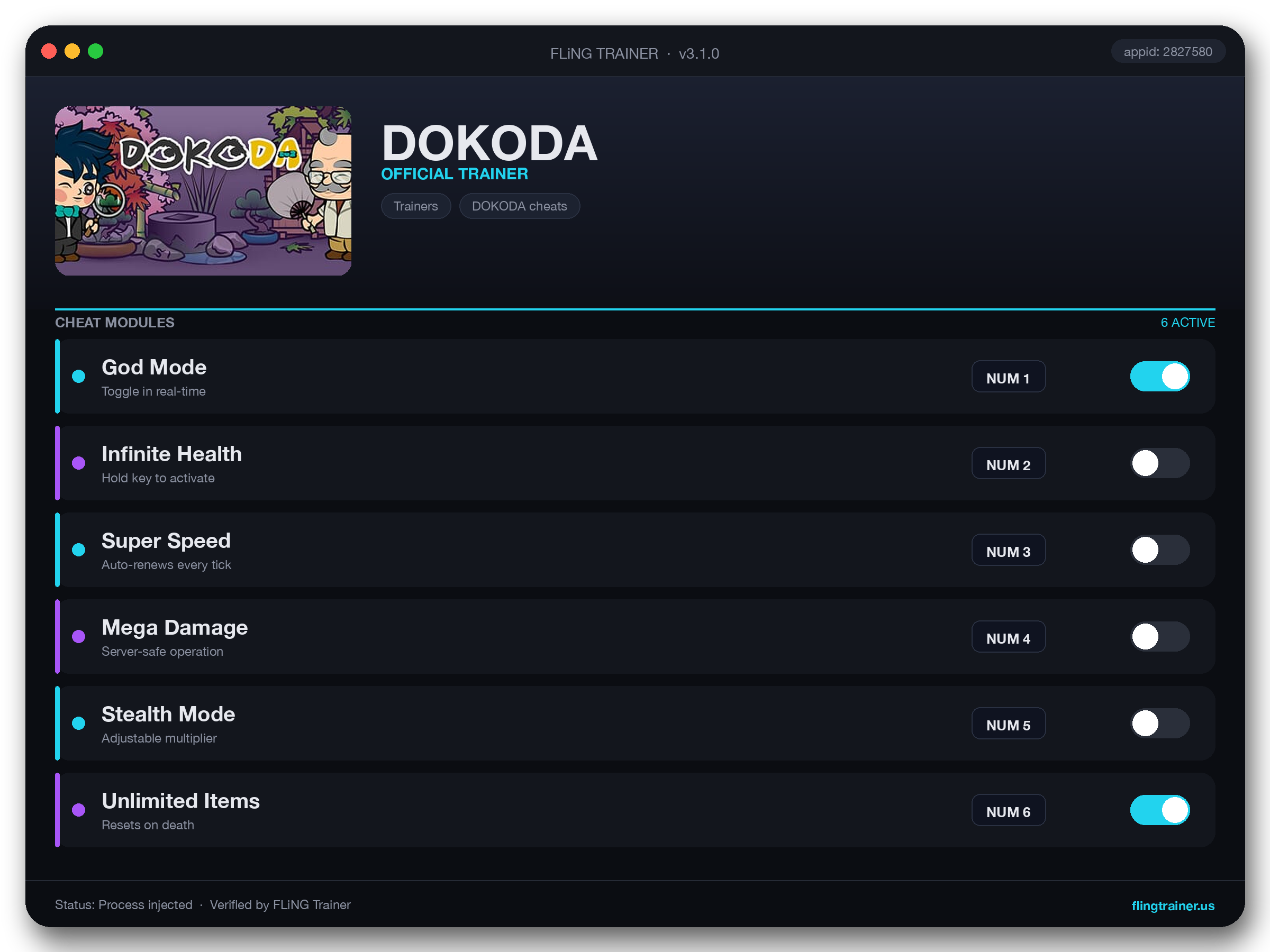 DOKODA Trainer interface