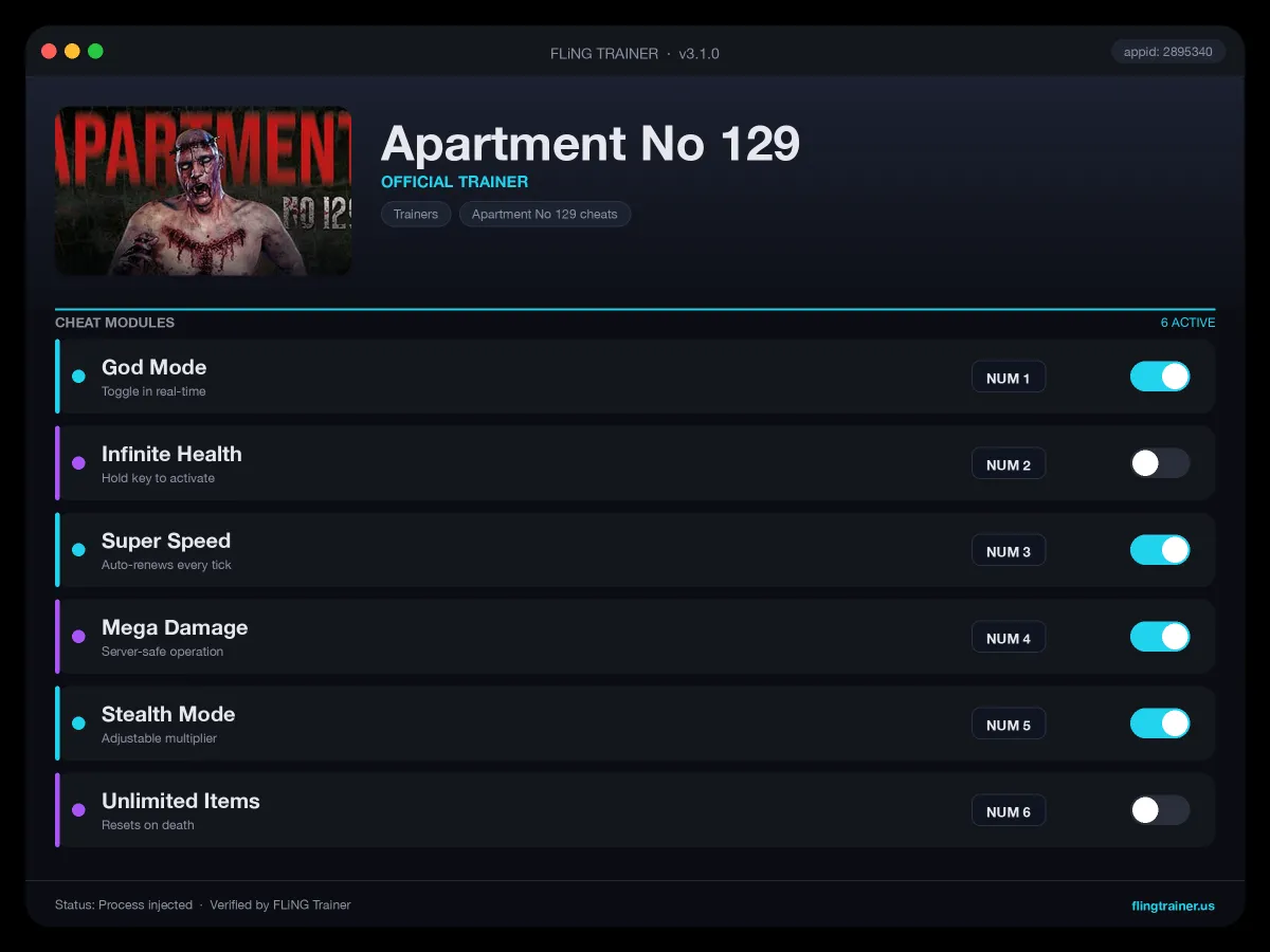 Apartment No 129 Trainer interface