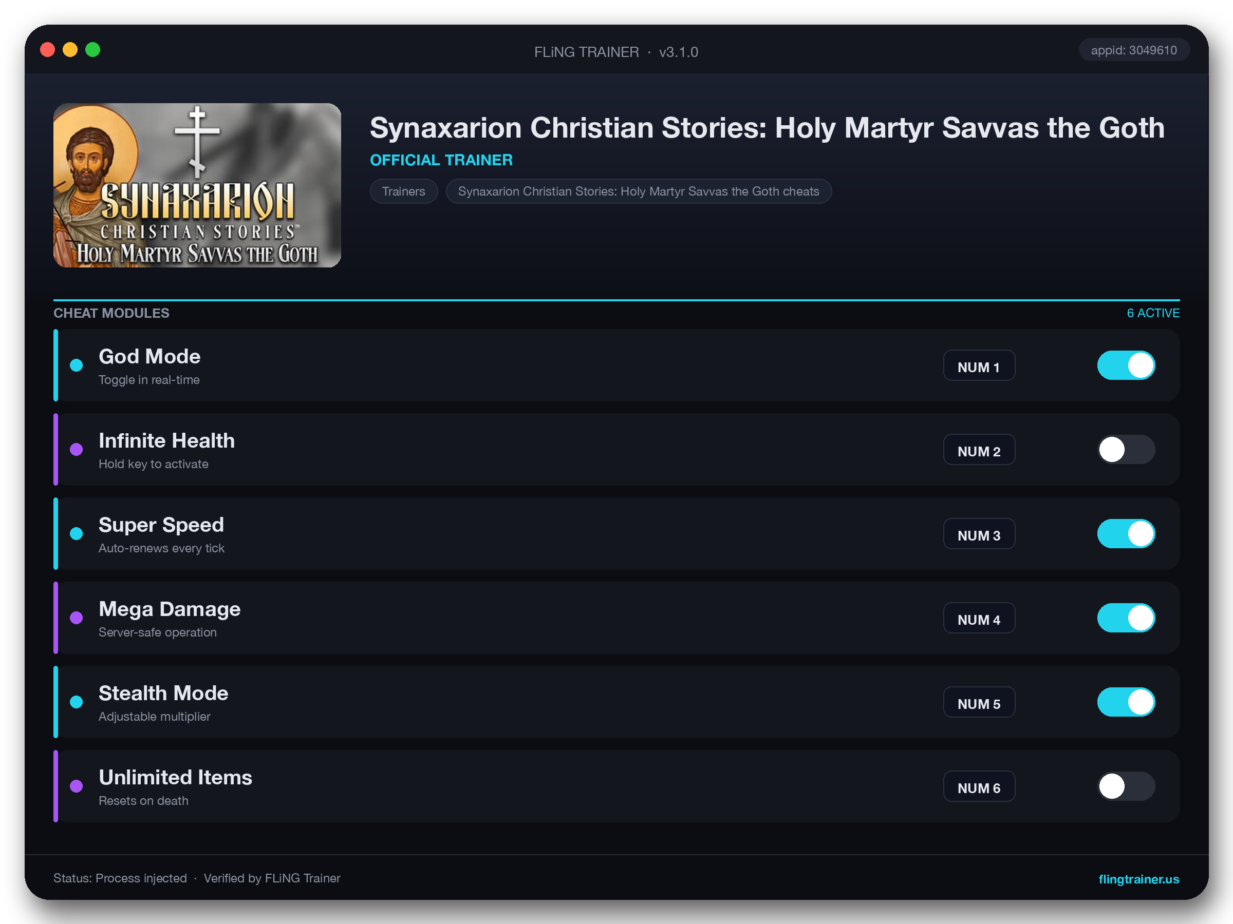 Synaxarion Christian Stories: Holy Martyr Savvas the Goth Trainer interface