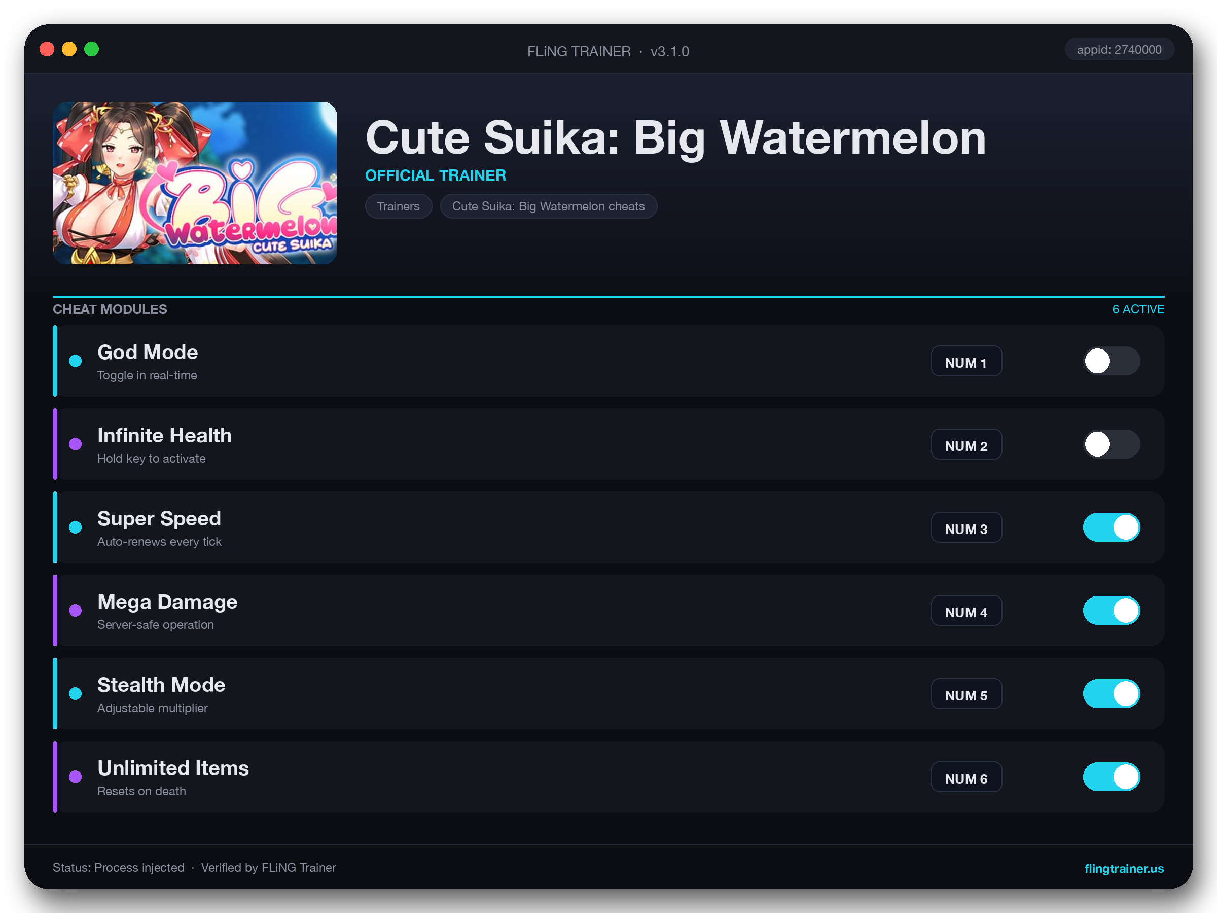 Cute Suika: Big Watermelon Trainer interface