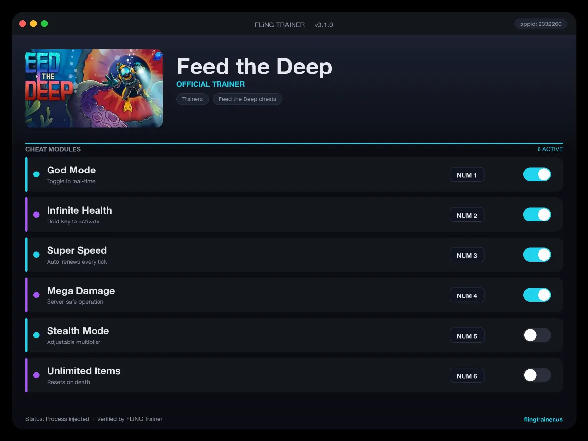 Feed the Deep Trainer interface