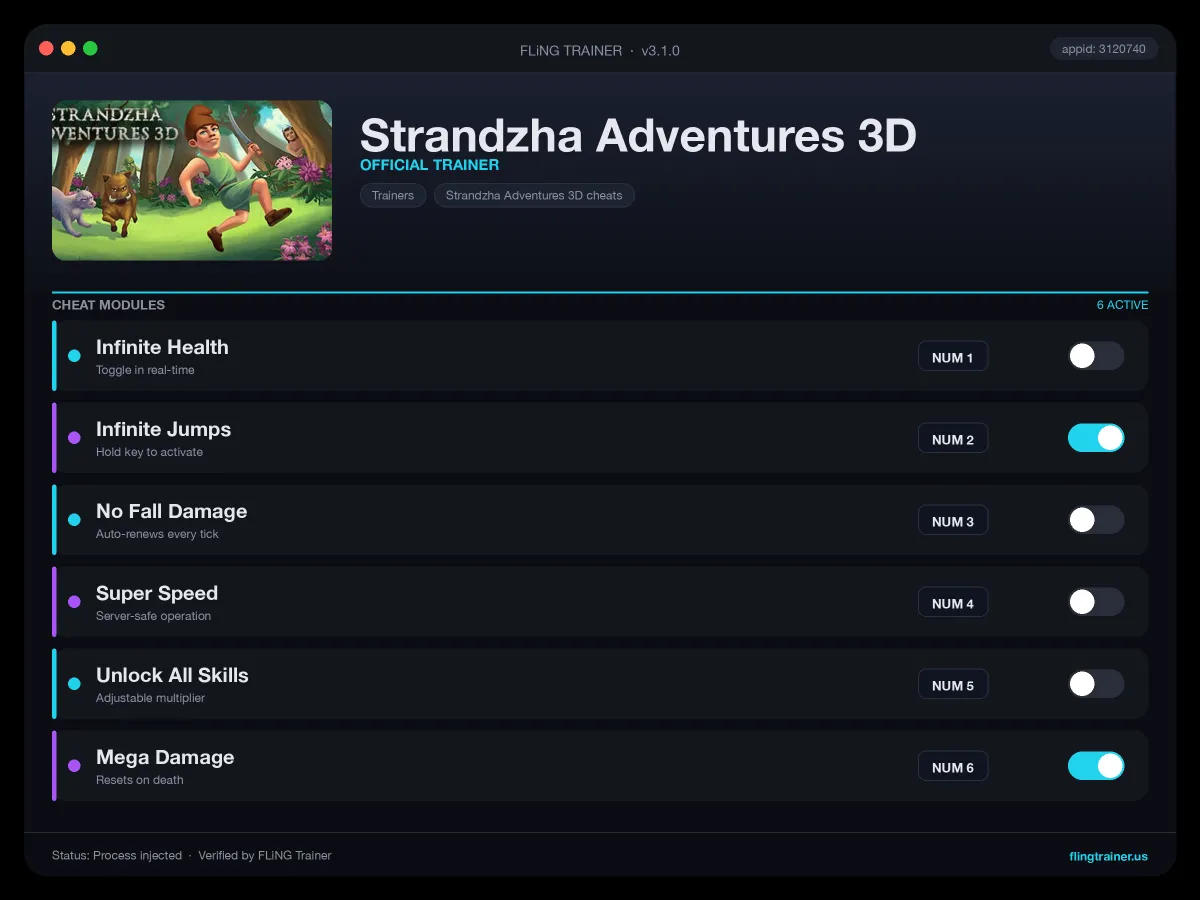 Strandzha Adventures 3D Trainer interface