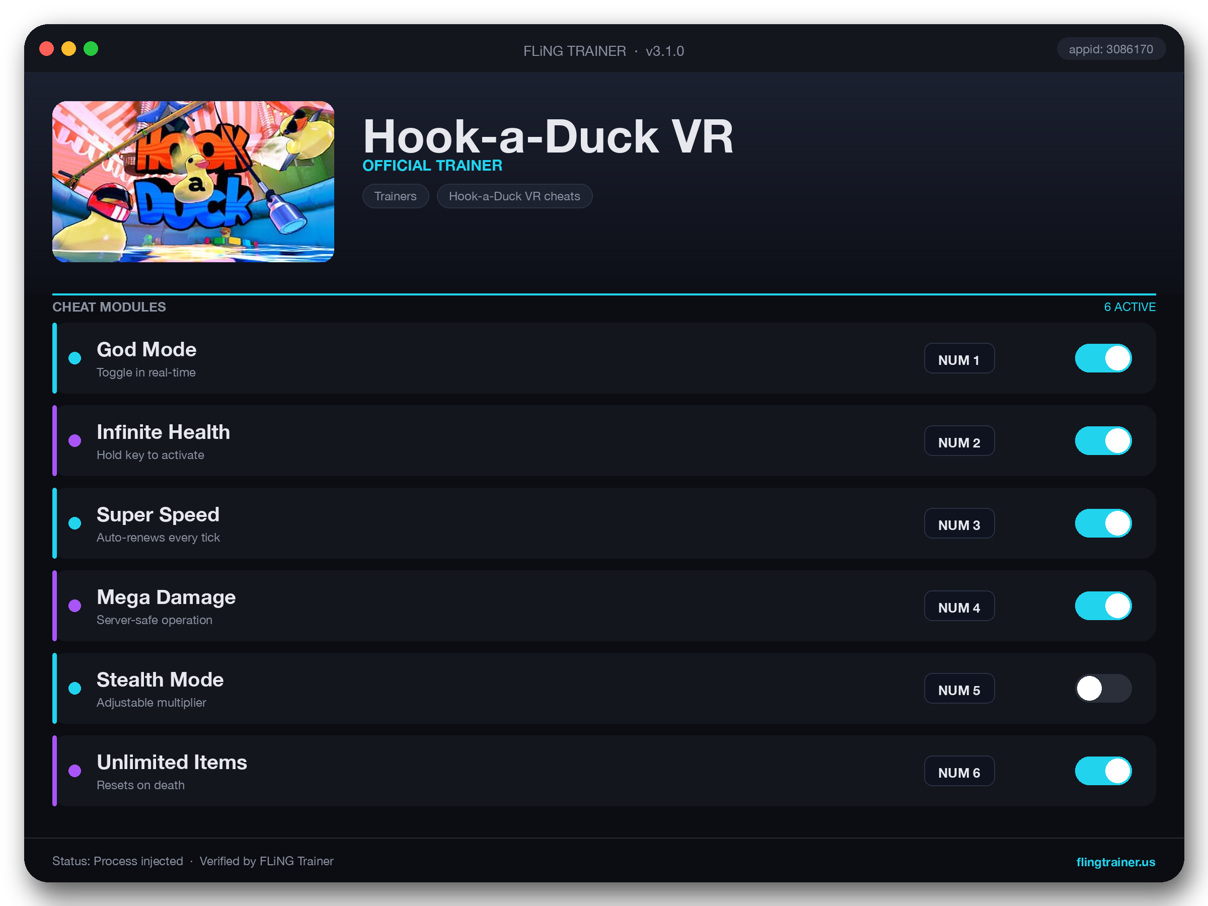 Hook-a-Duck VR Trainer interface