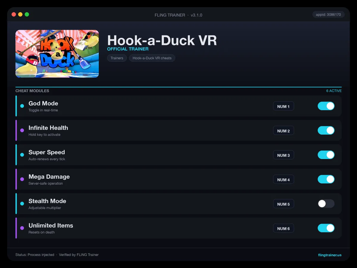 Hook-a-Duck VR Trainer interface