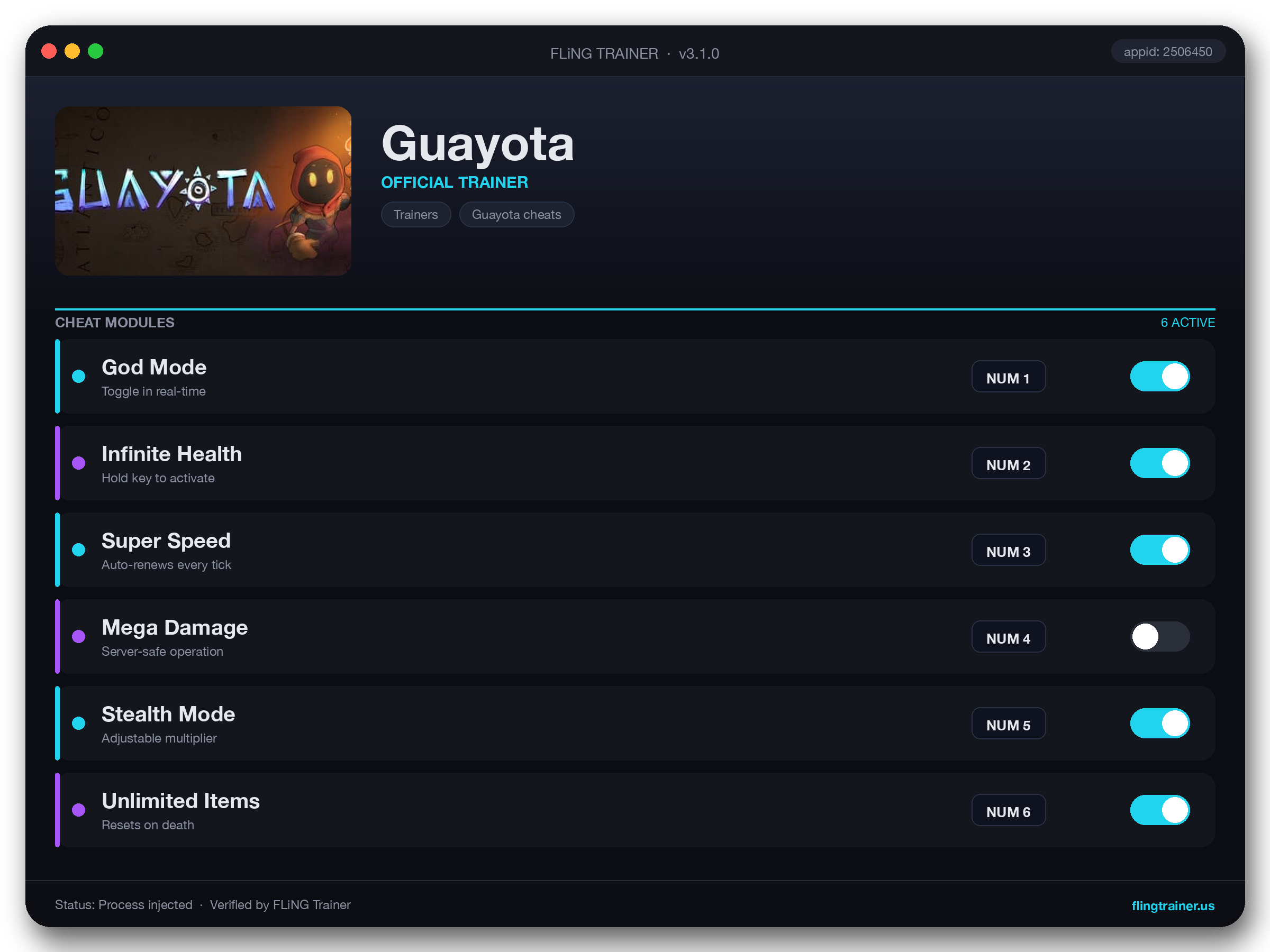 Guayota Trainer interface