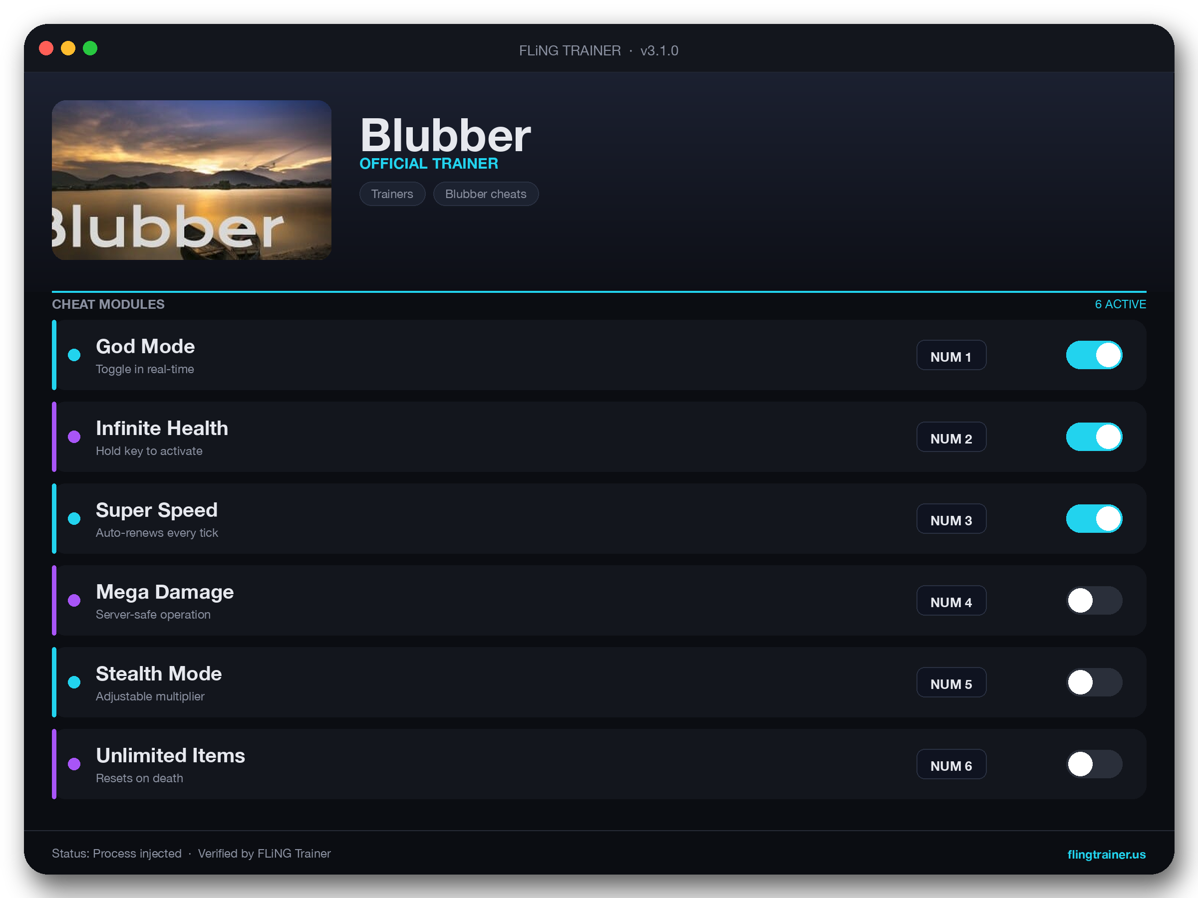 Blubber Trainer interface