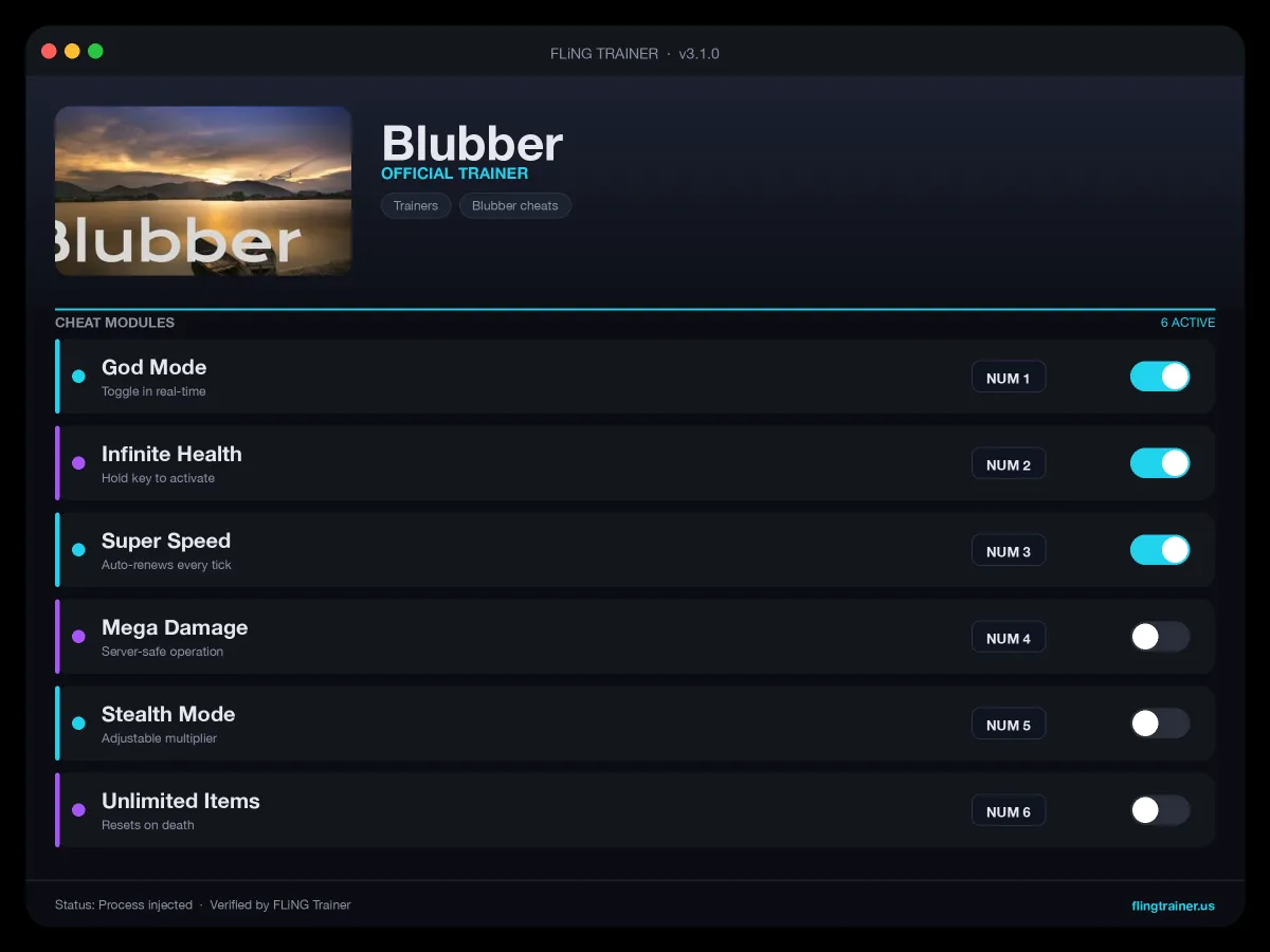 Blubber Trainer interface