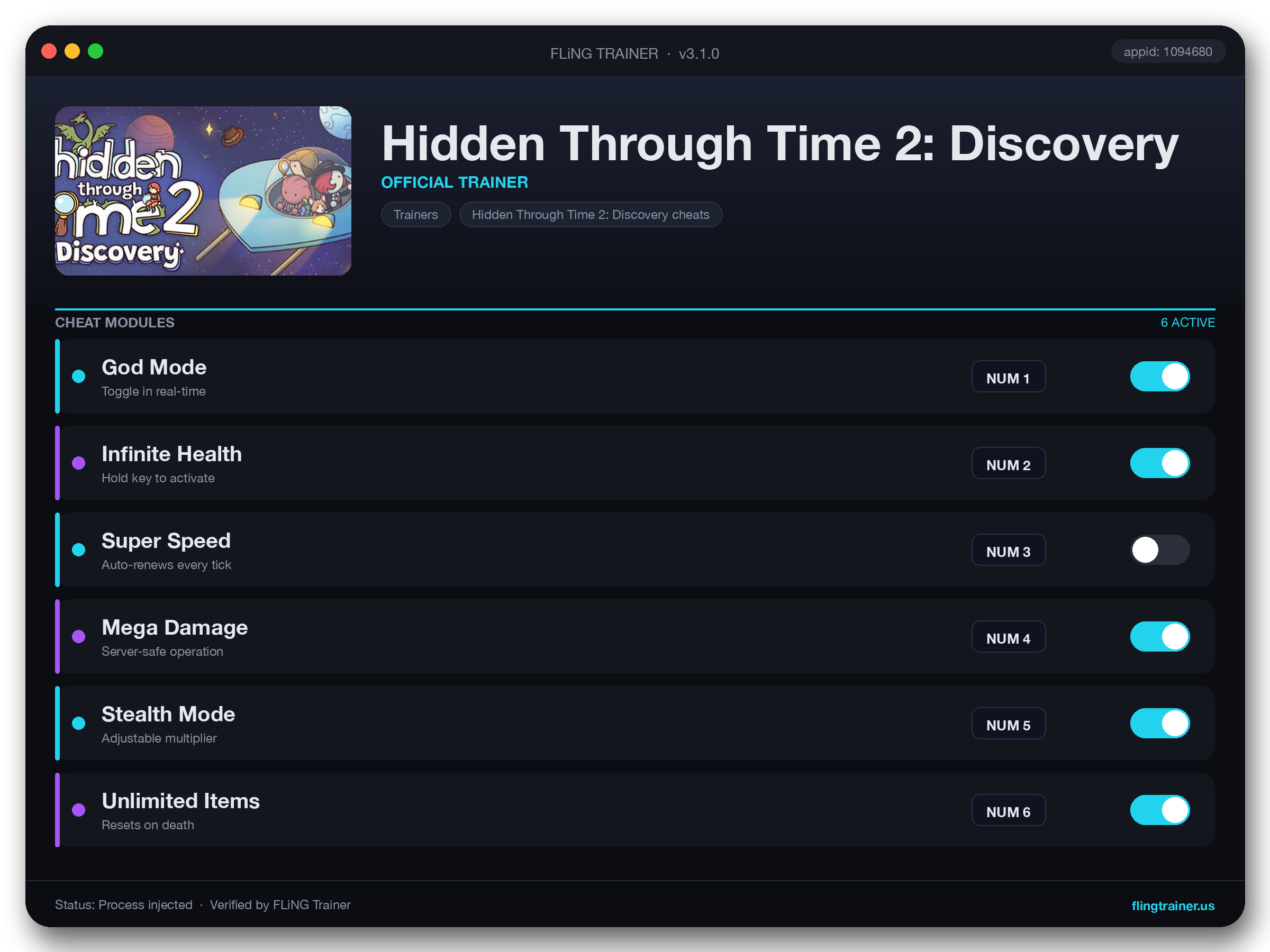 Hidden Through Time 2: Discovery Trainer interface