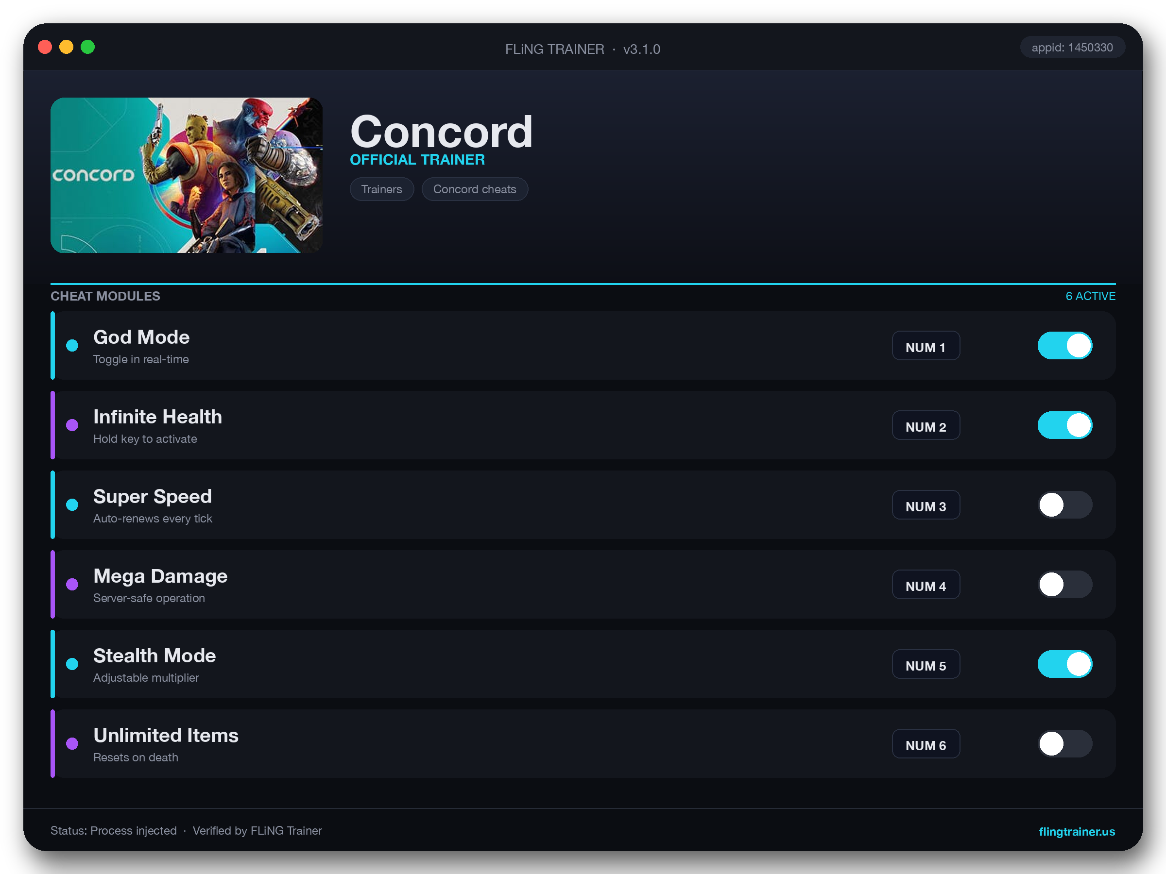 Concord Trainer interface