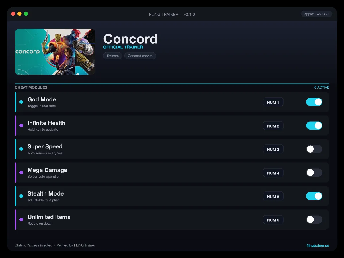Concord Trainer interface