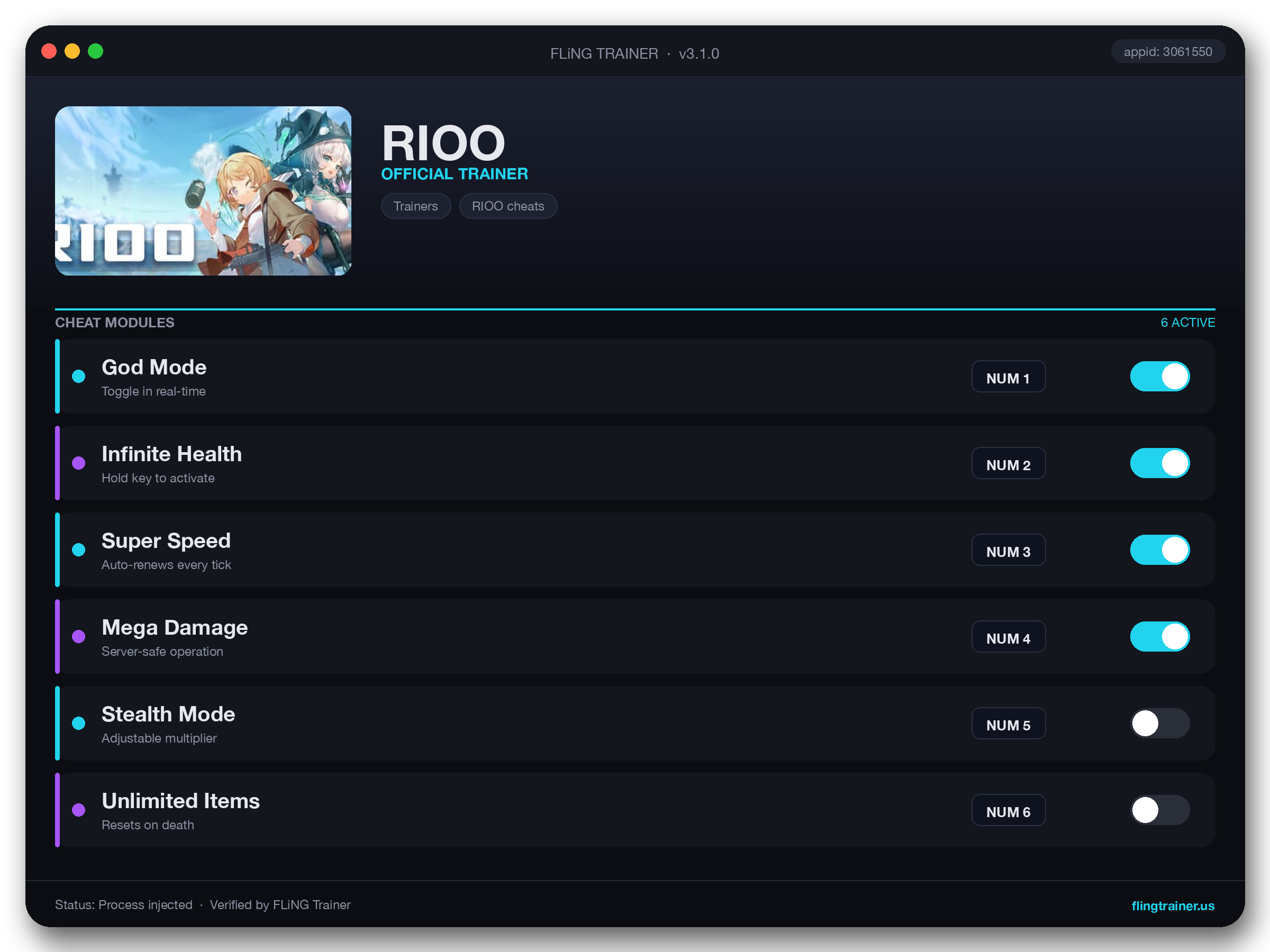 RIOO Trainer interface