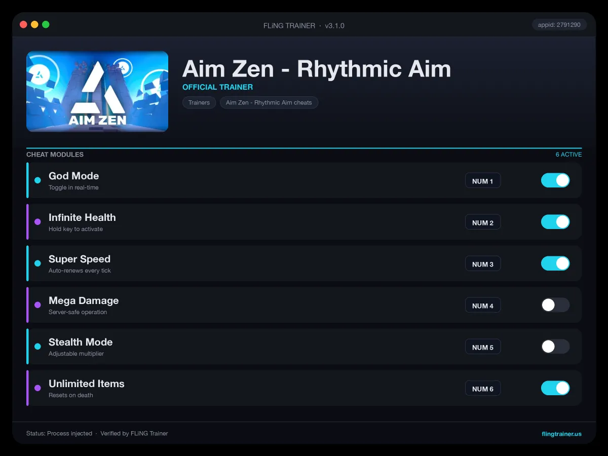 Aim Zen - Rhythmic Aim Trainer Trainer interface