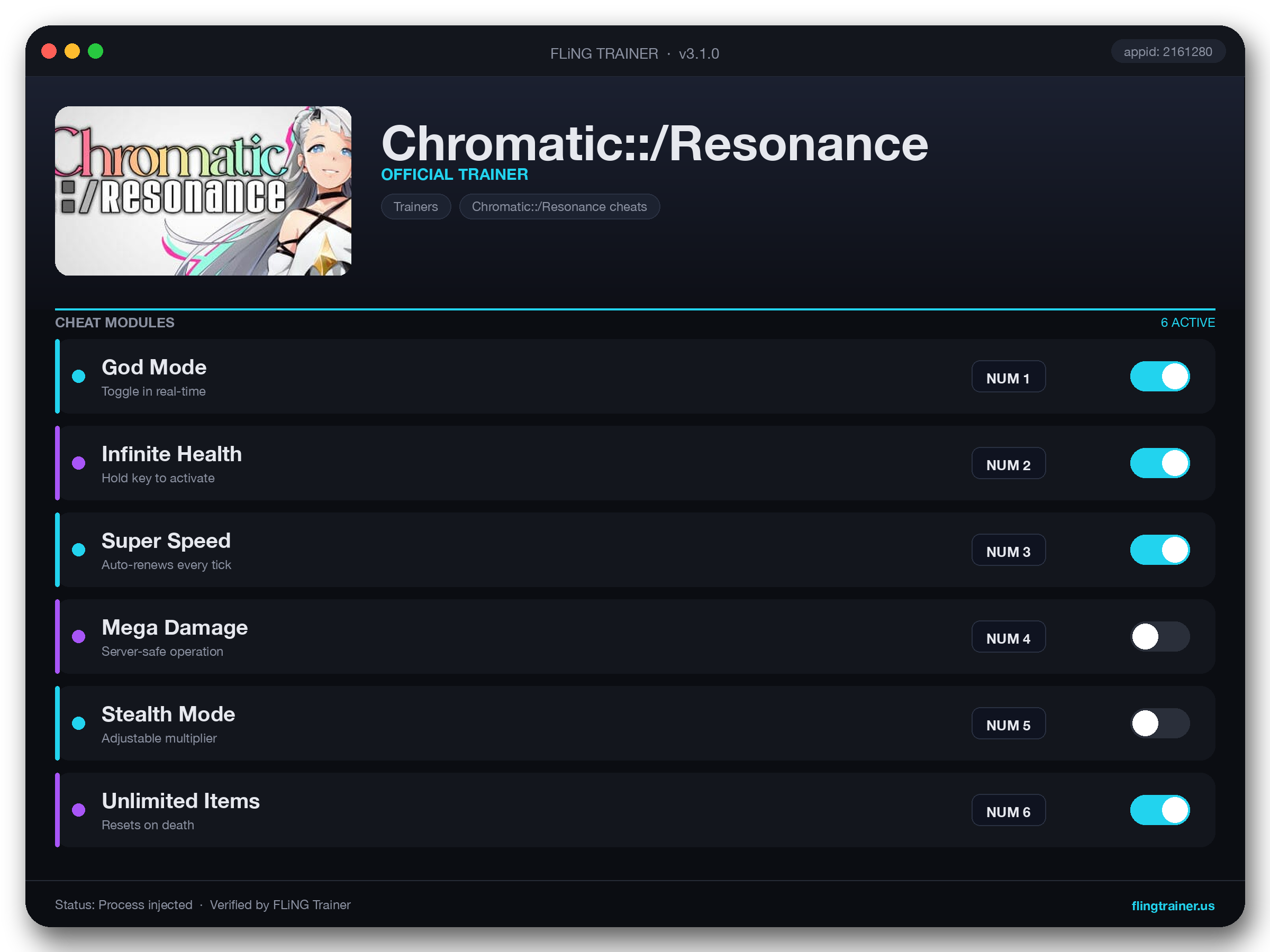 Chromatic::/Resonance Trainer interface