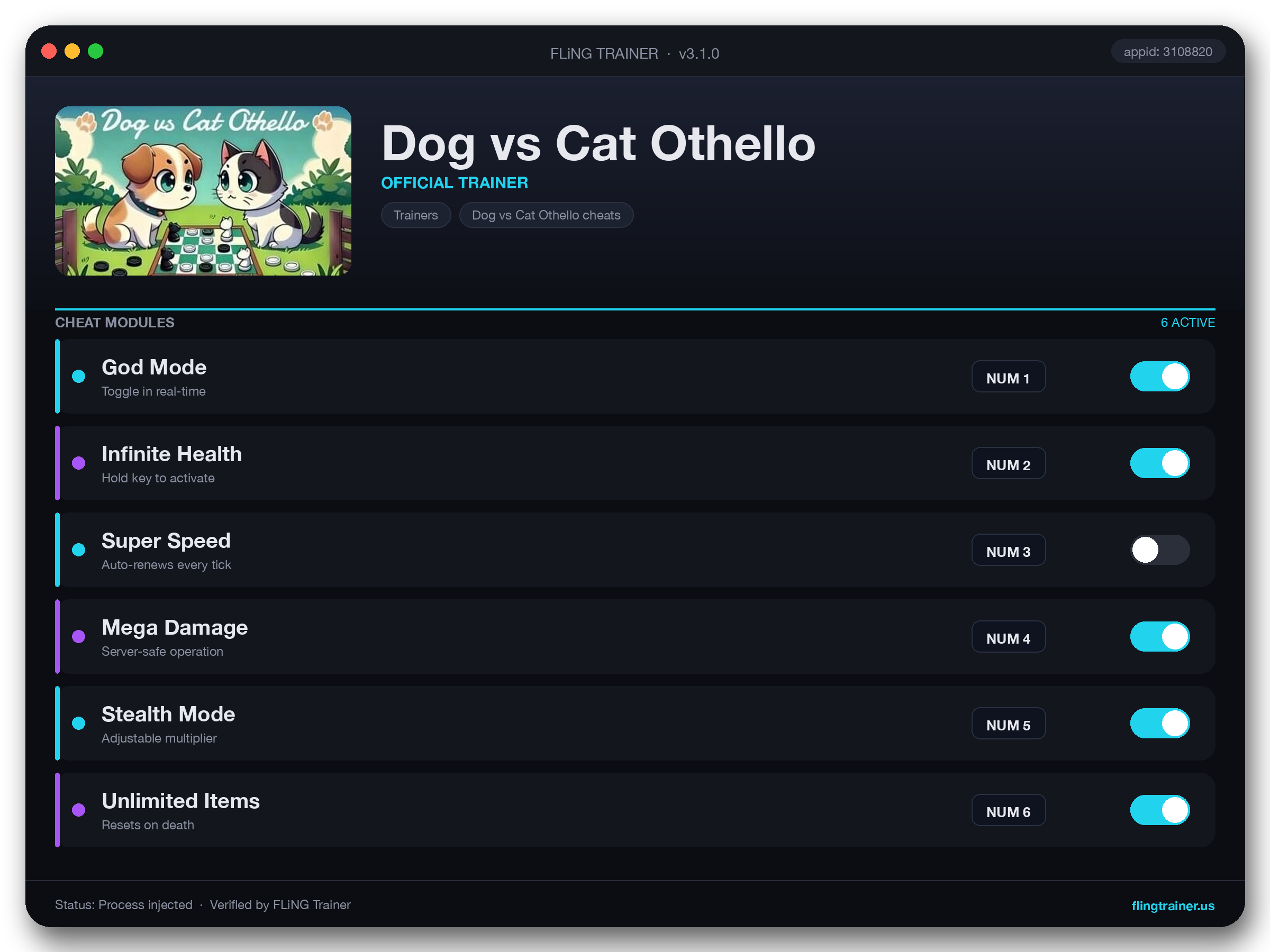 Dog vs Cat Othello Trainer interface