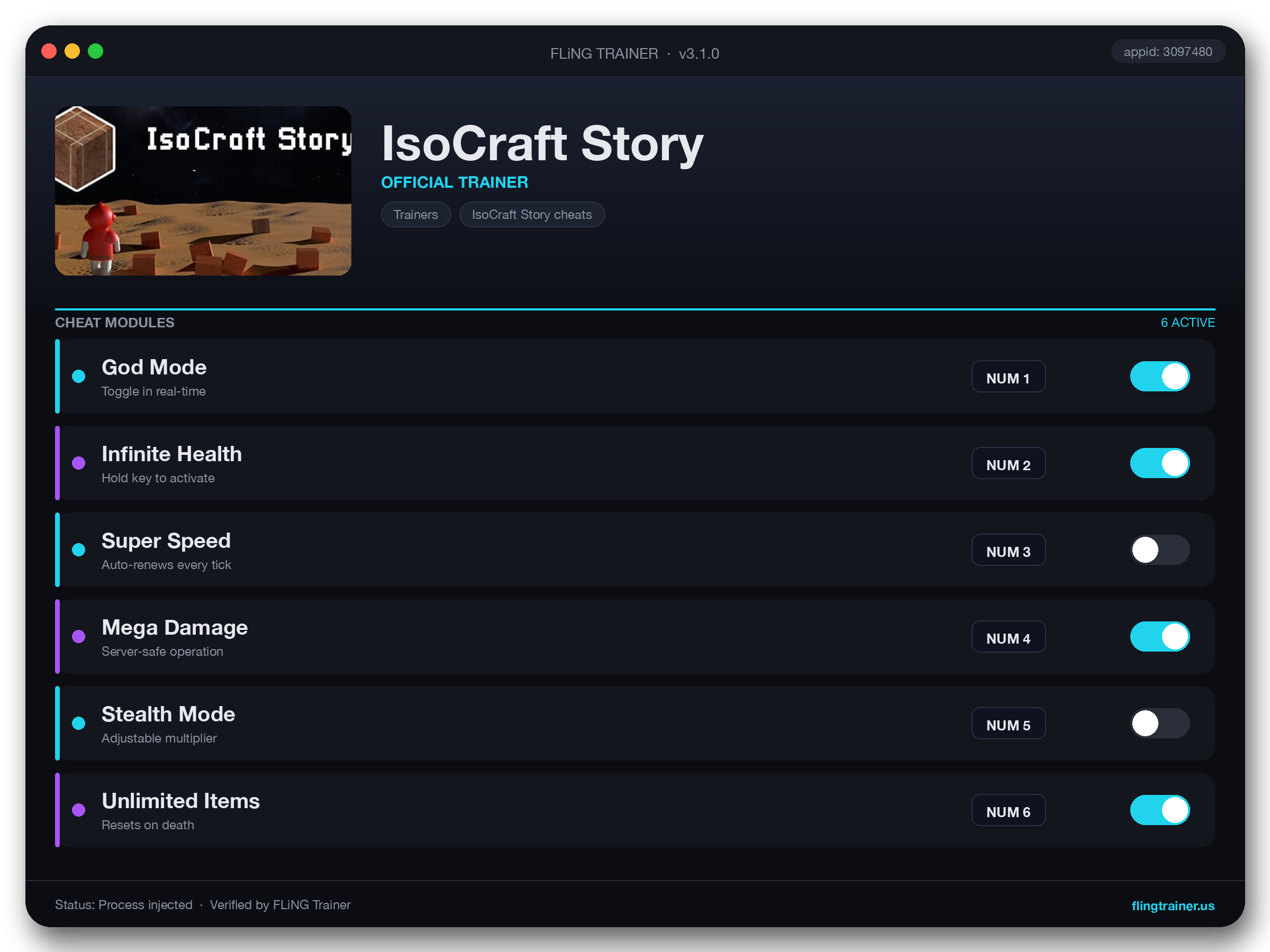 IsoCraft Story Trainer interface
