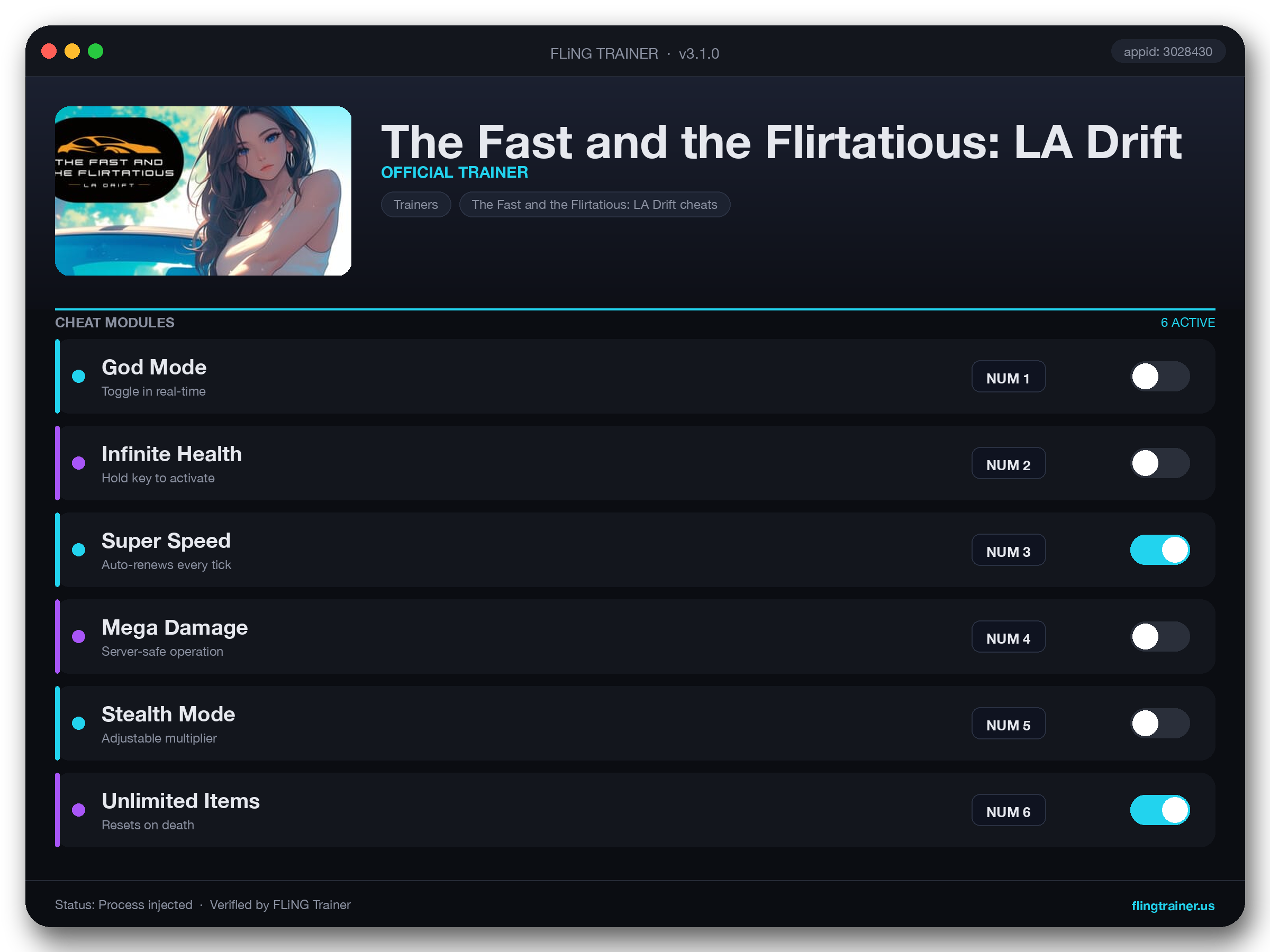 The Fast and the Flirtatious: LA Drift Trainer interface