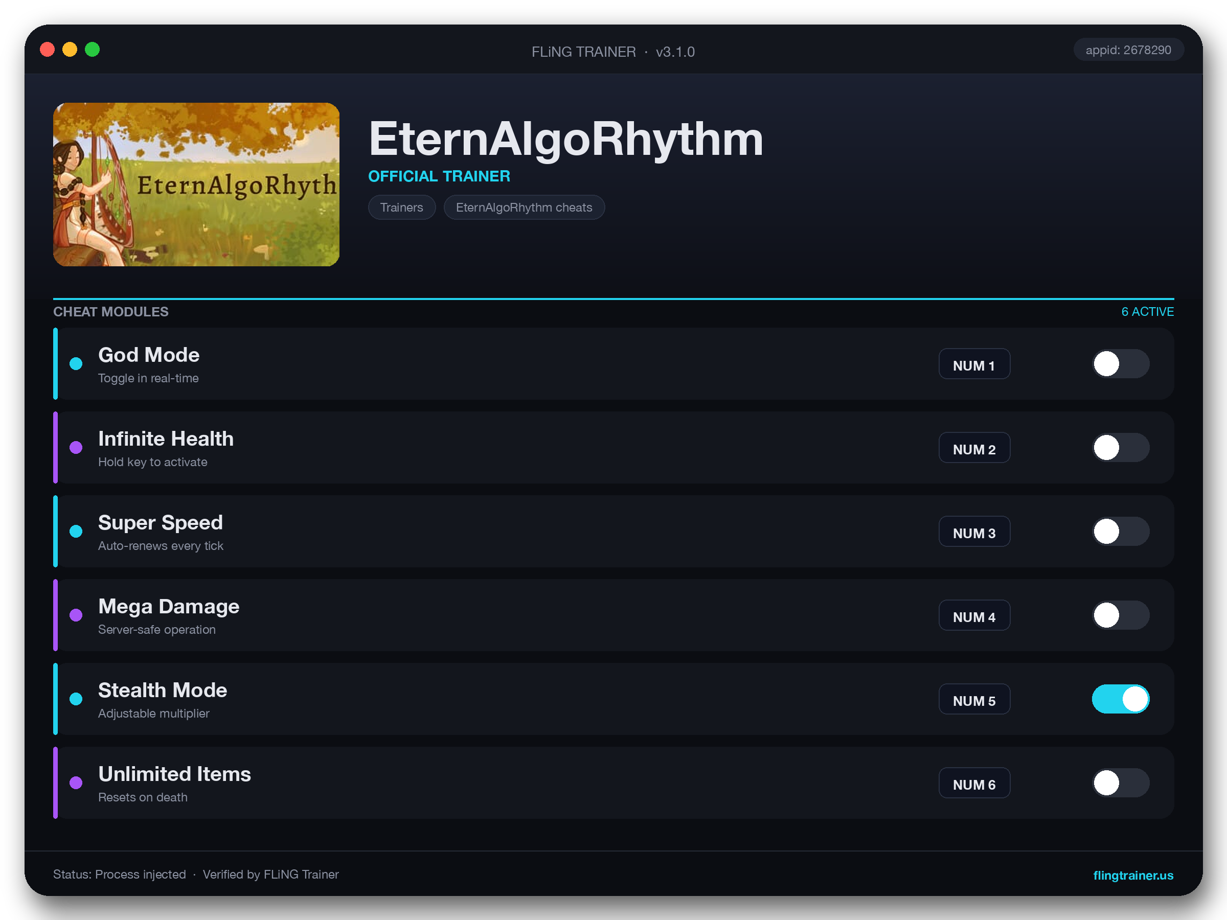 EternAlgoRhythm Trainer interface