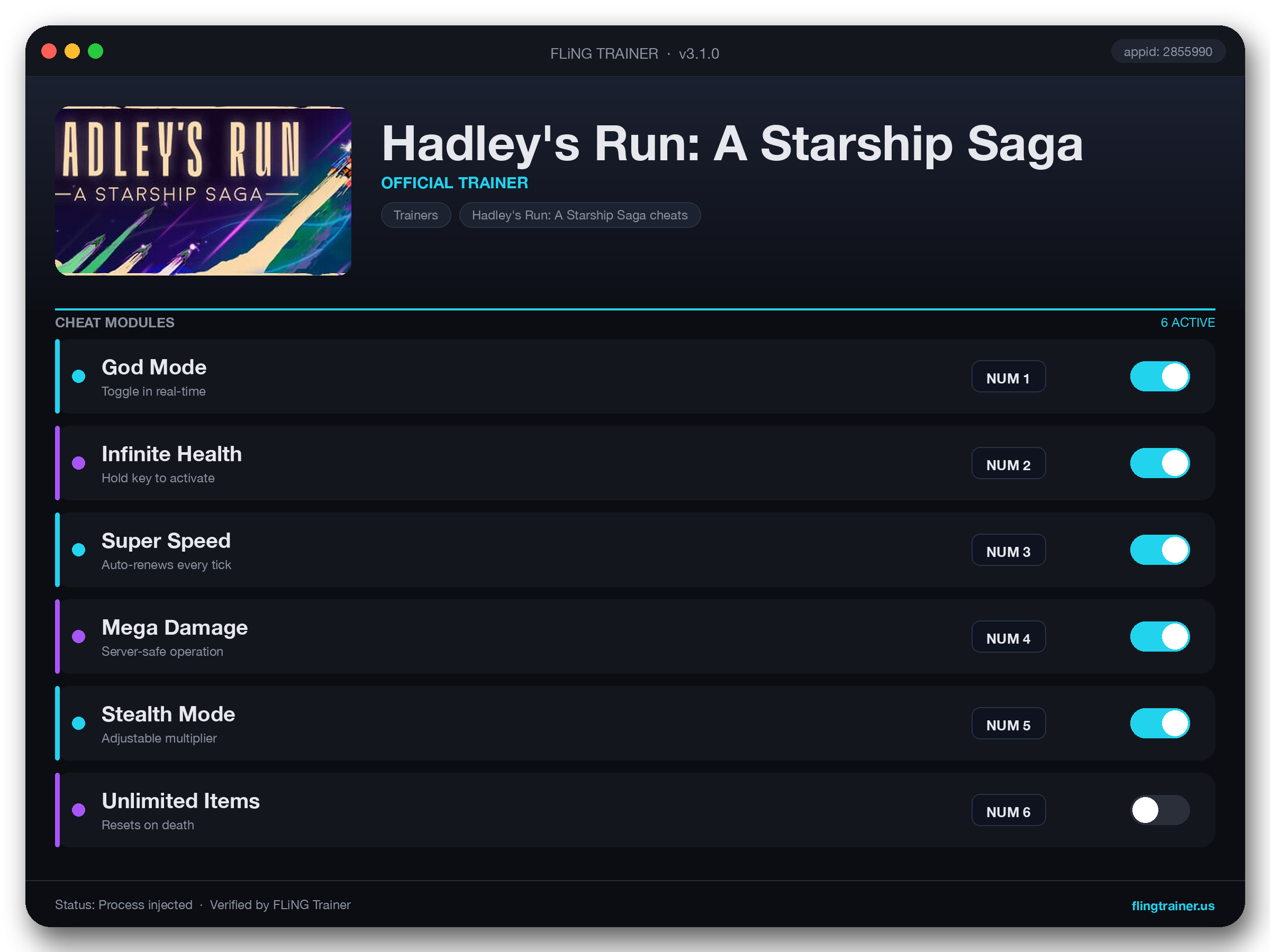 Hadley's Run: A Starship Saga Trainer interface