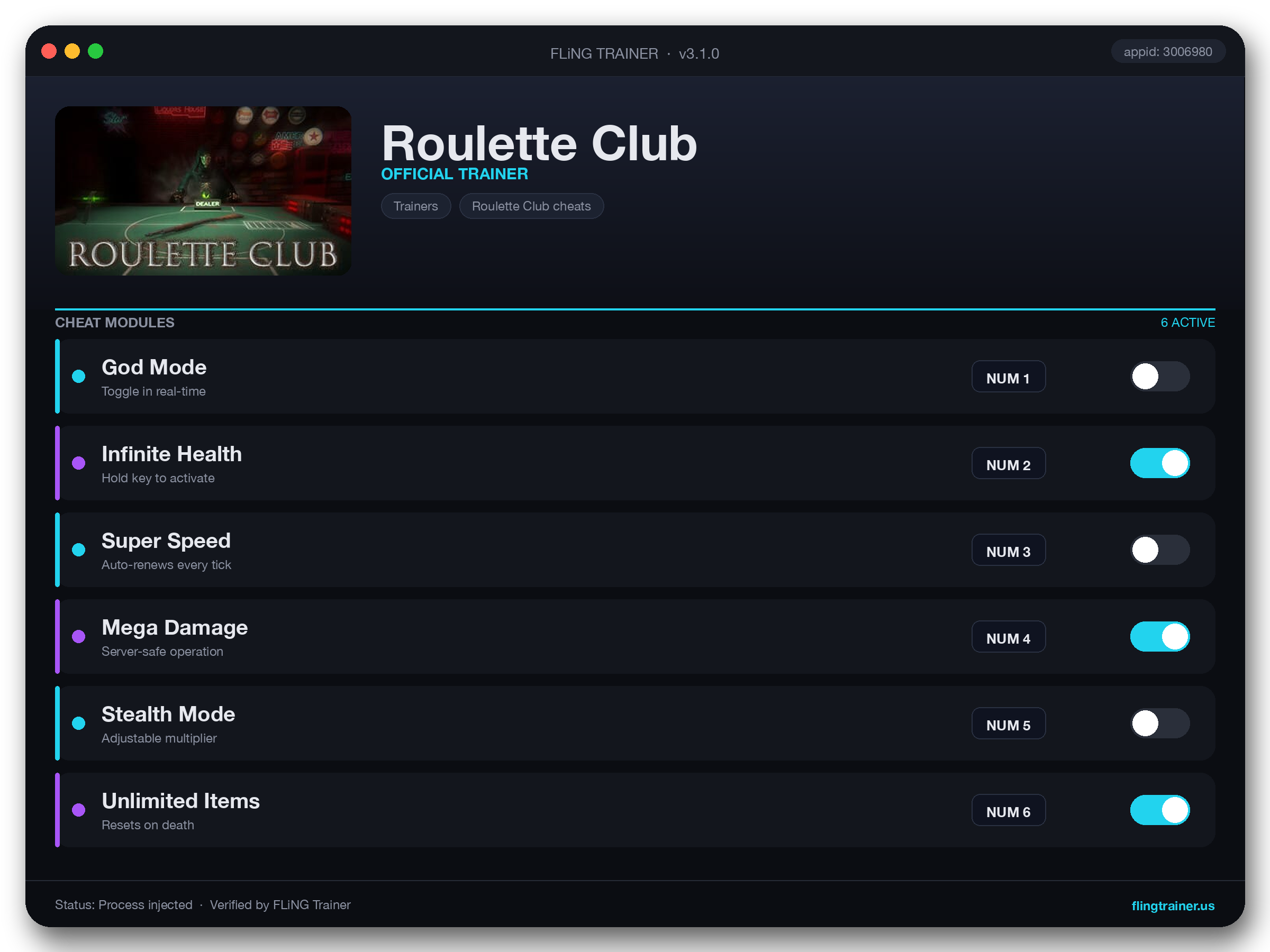 Roulette Club Trainer interface