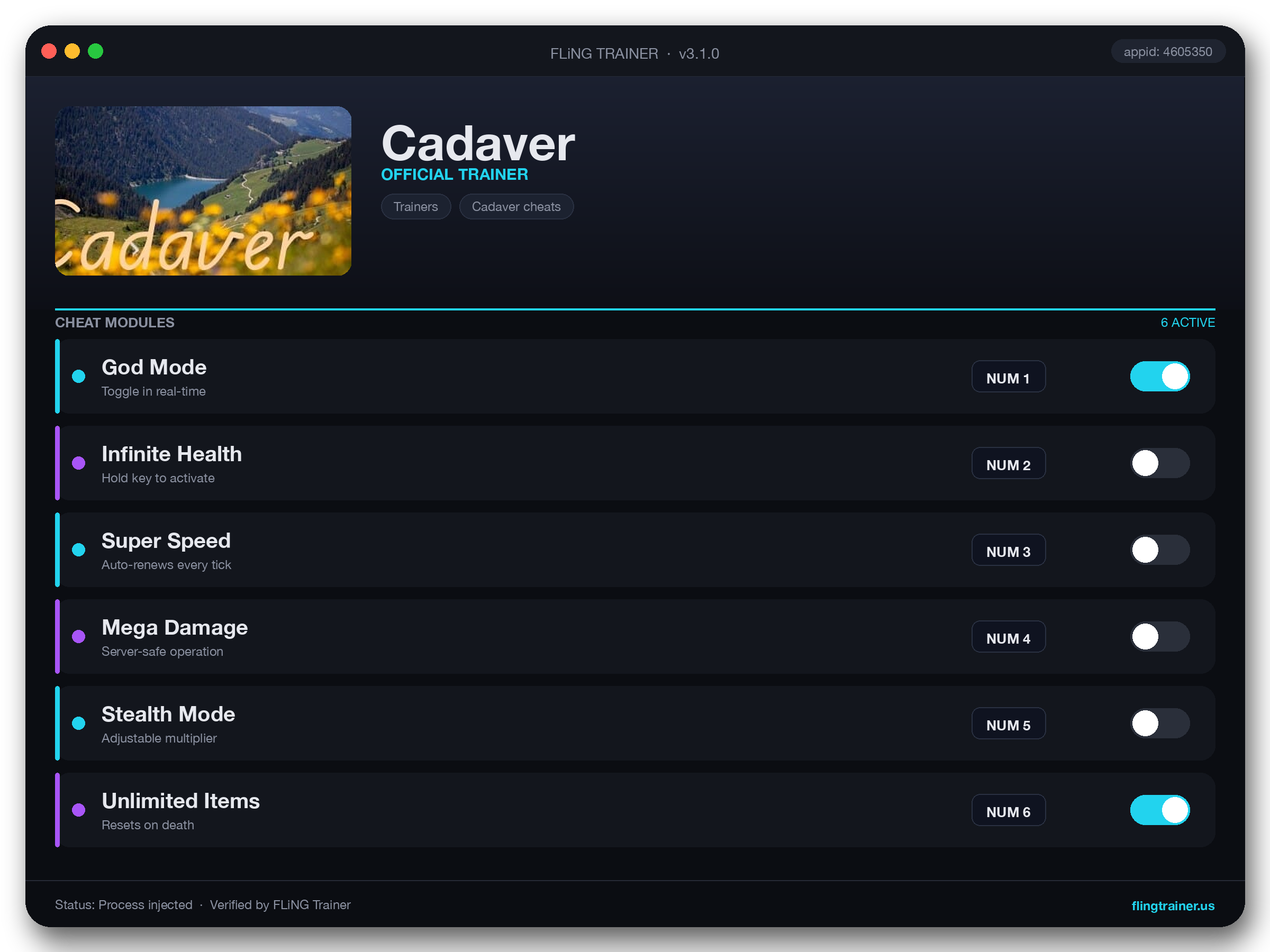 Cadaver Trainer interface