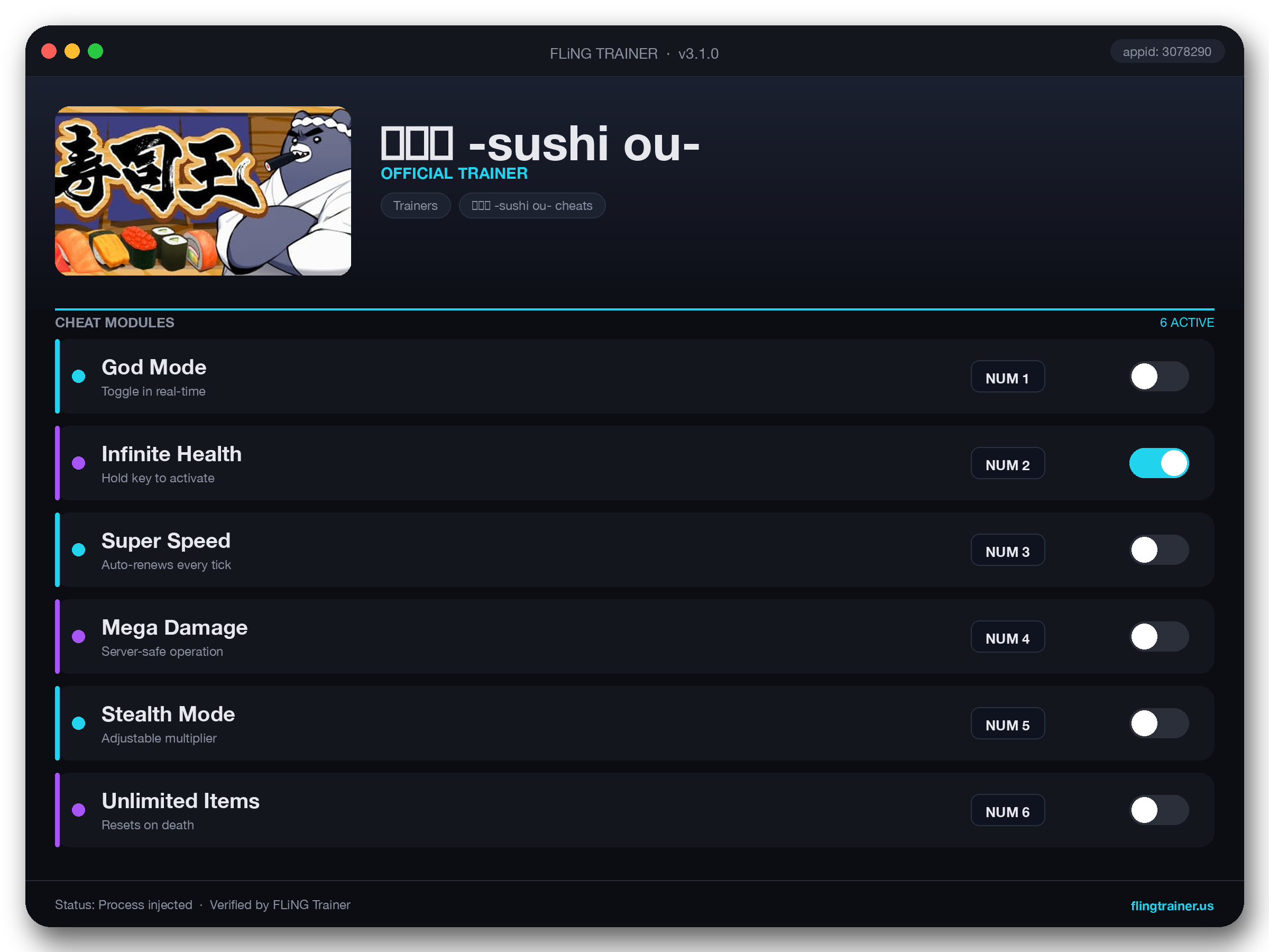 寿司王 -sushi ou- Trainer interface