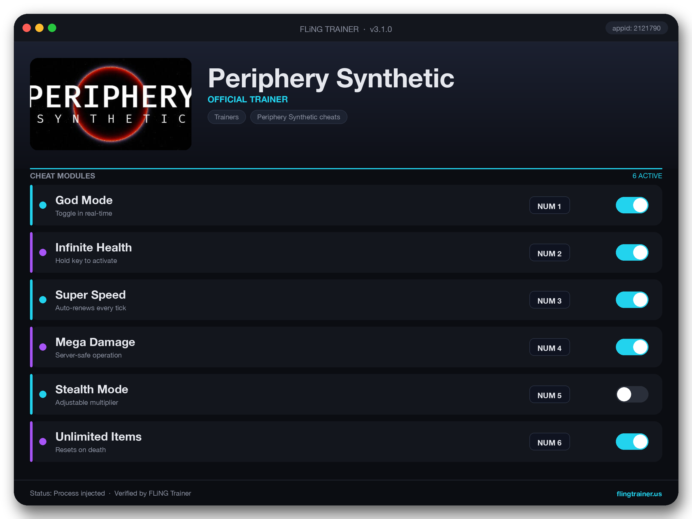 Periphery Synthetic Trainer interface