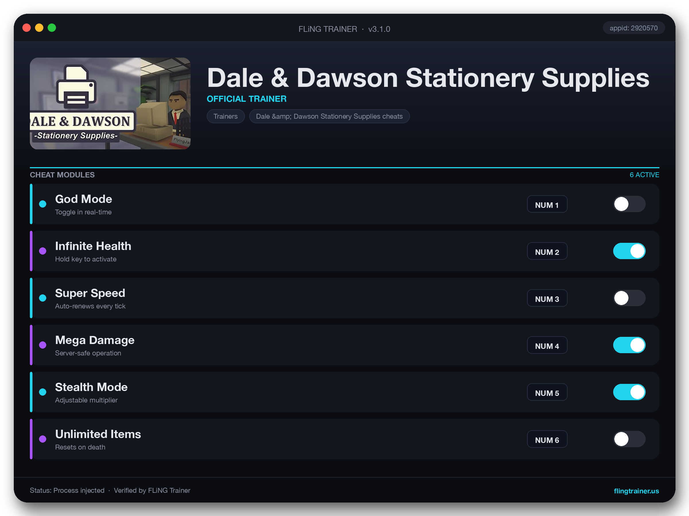 Dale & Dawson Stationery Supplies Trainer interface