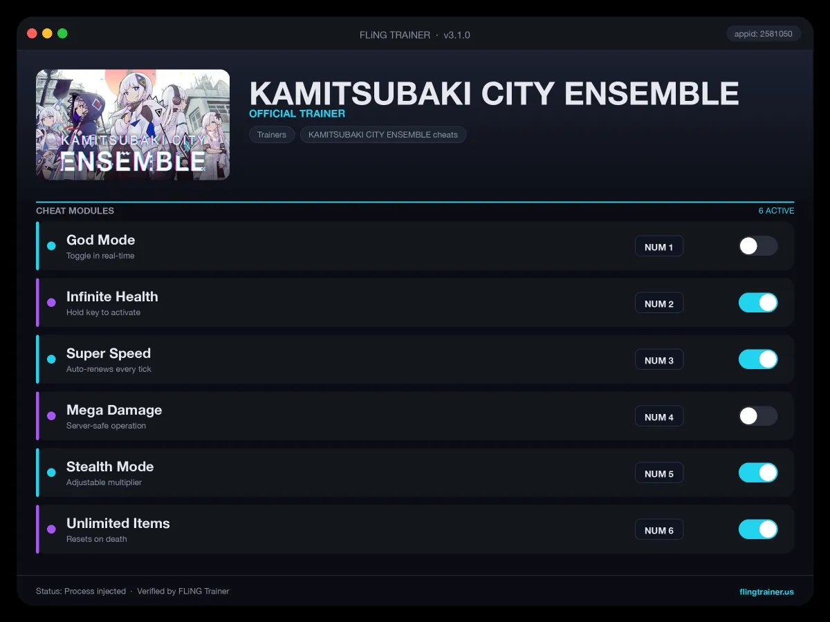 KAMITSUBAKI CITY ENSEMBLE Trainer interface